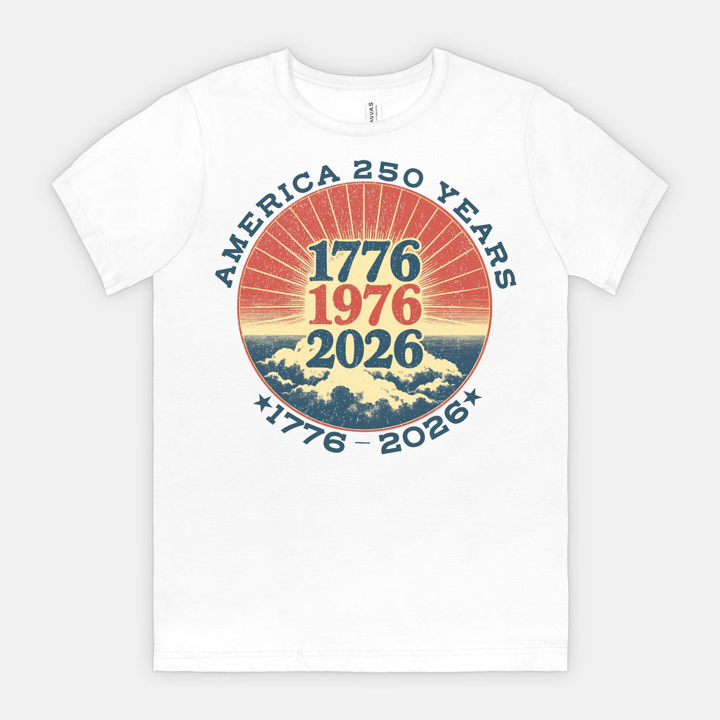 America 250 Years Shirt 1776 1976 2026 Patriotic Vintage T-Shirt USA Anniversary Chaos Collection
