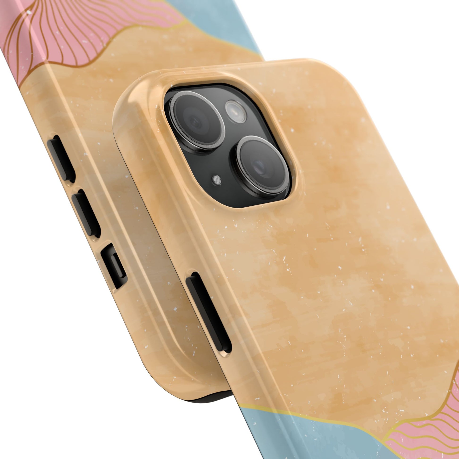 Golden Horizon Abstract Mountain Phone Case
