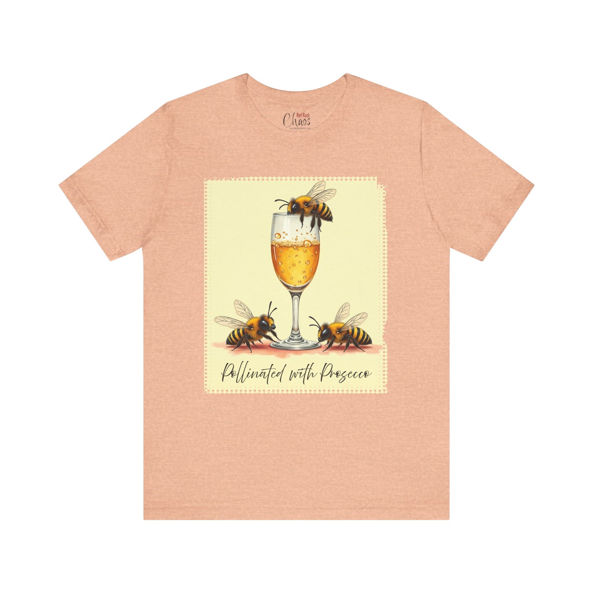 Pollinated with Prosecco – Cute Funny Bee Pun Tee