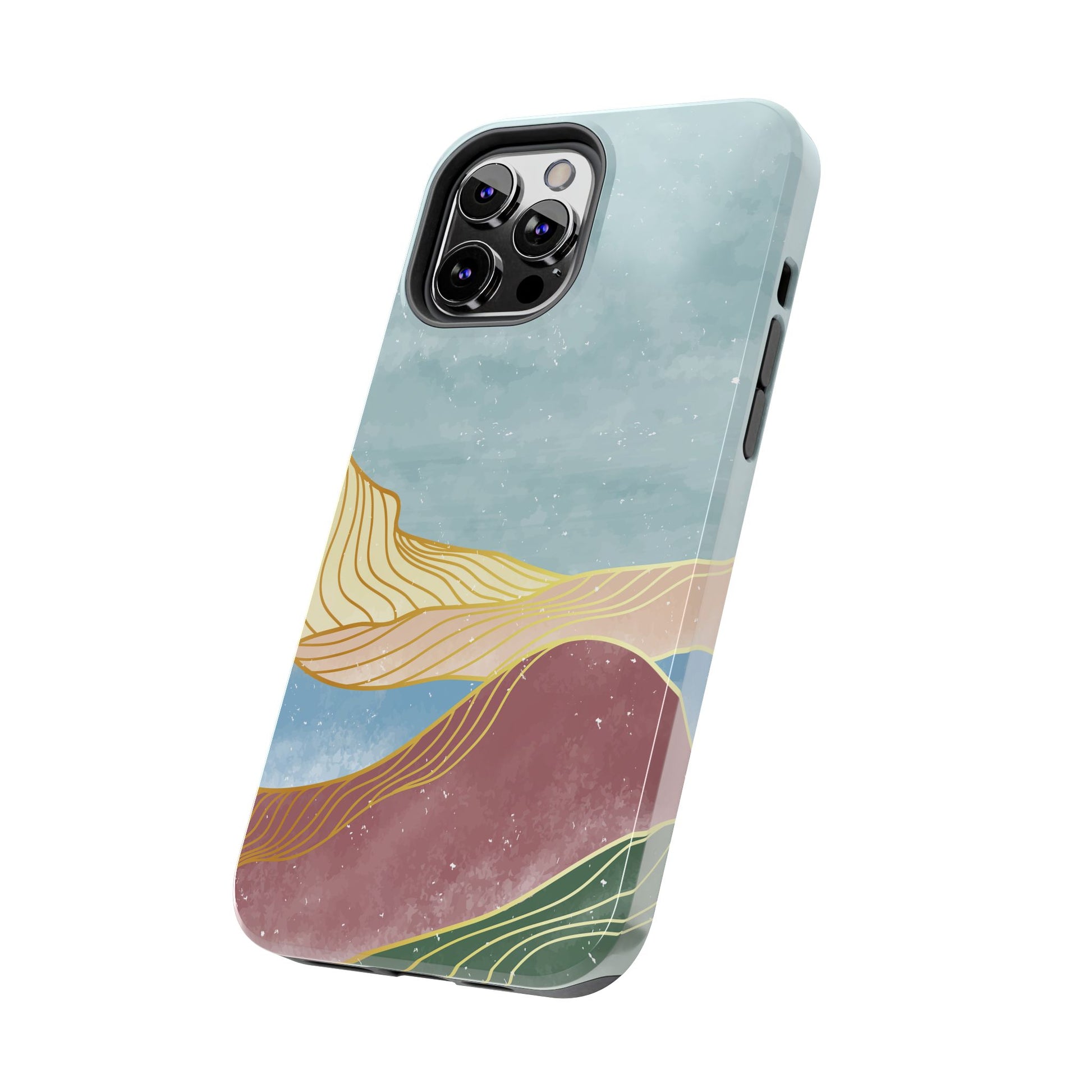 Abstract Mountain Blue Skies scene Phone Case