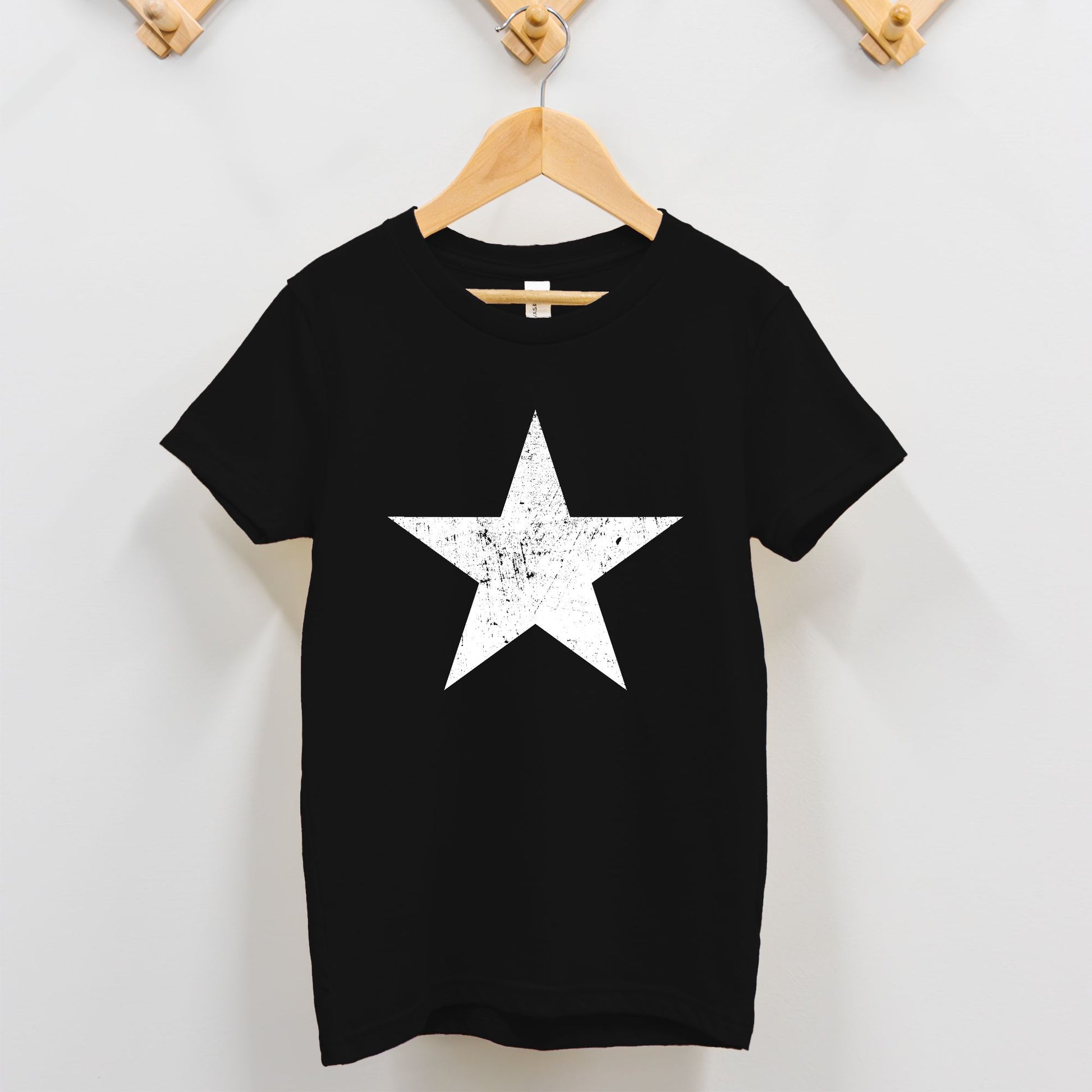 White Distressed Star Toddler T-Shirt