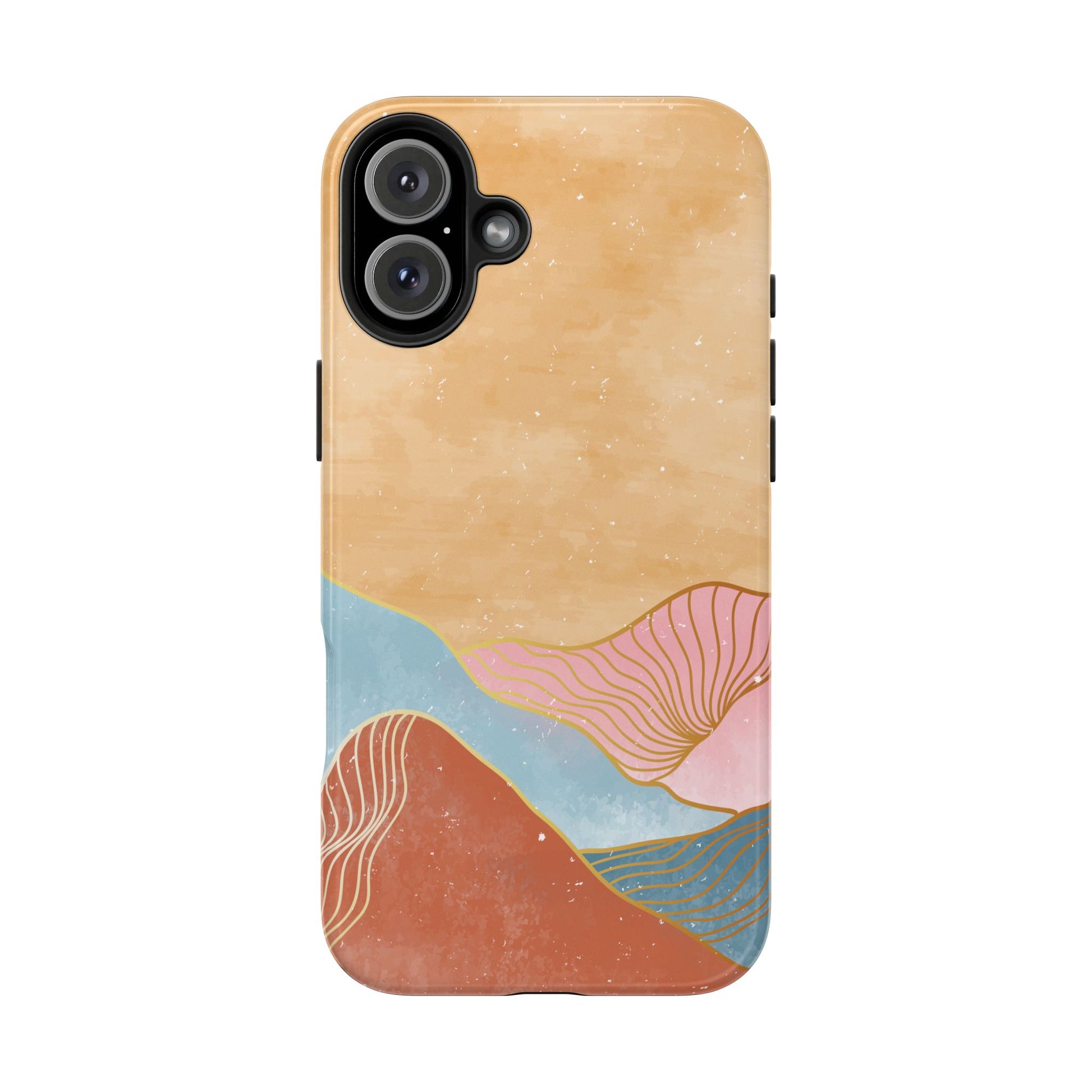 Golden Horizon Abstract Mountain Phone Case