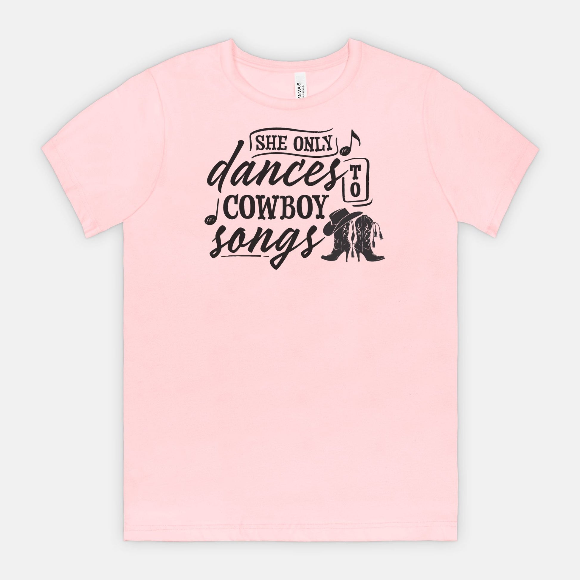 She Only Dances to Cowboy Songs – Western Graphic Tee for Country Music Lovers