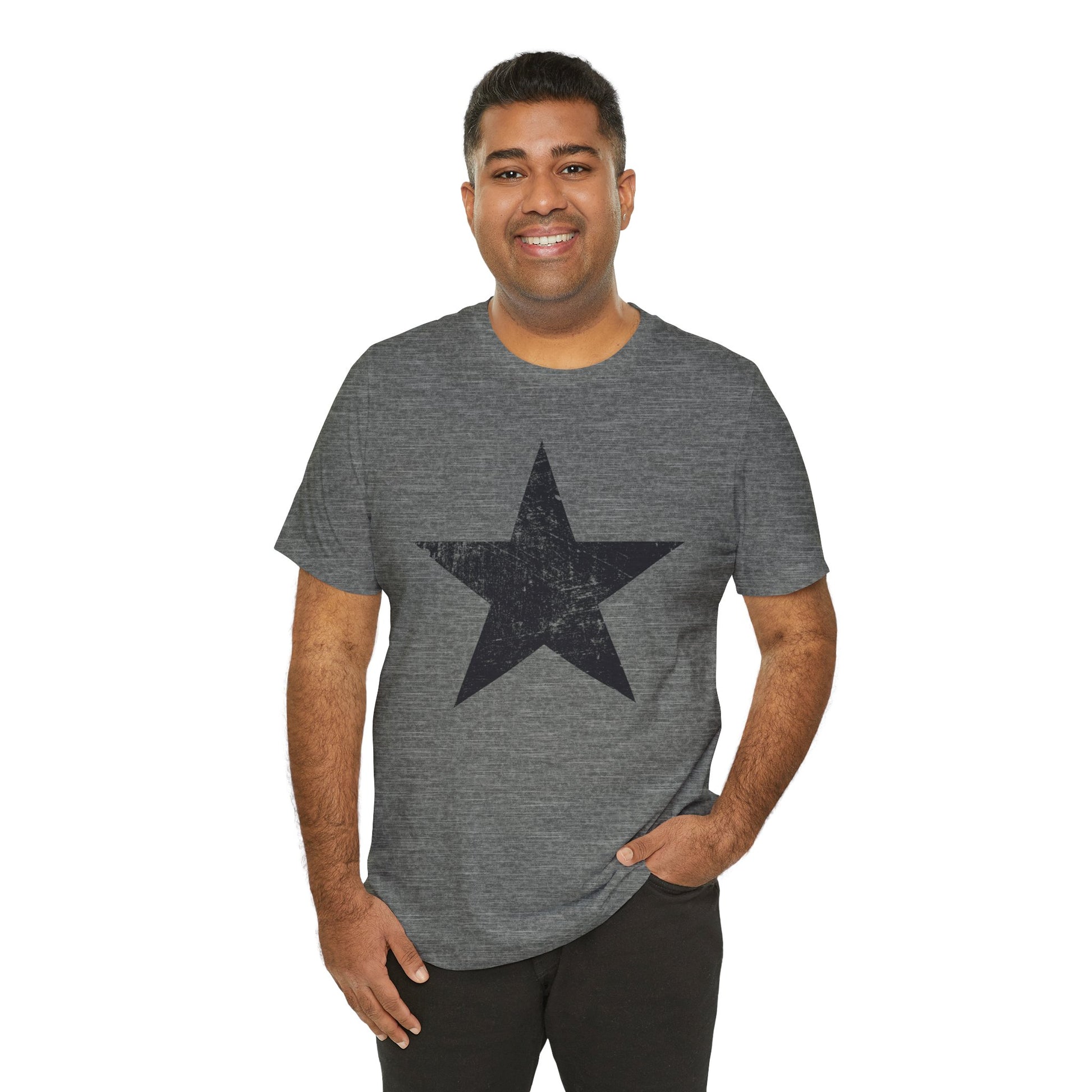 Black Distressed Star
