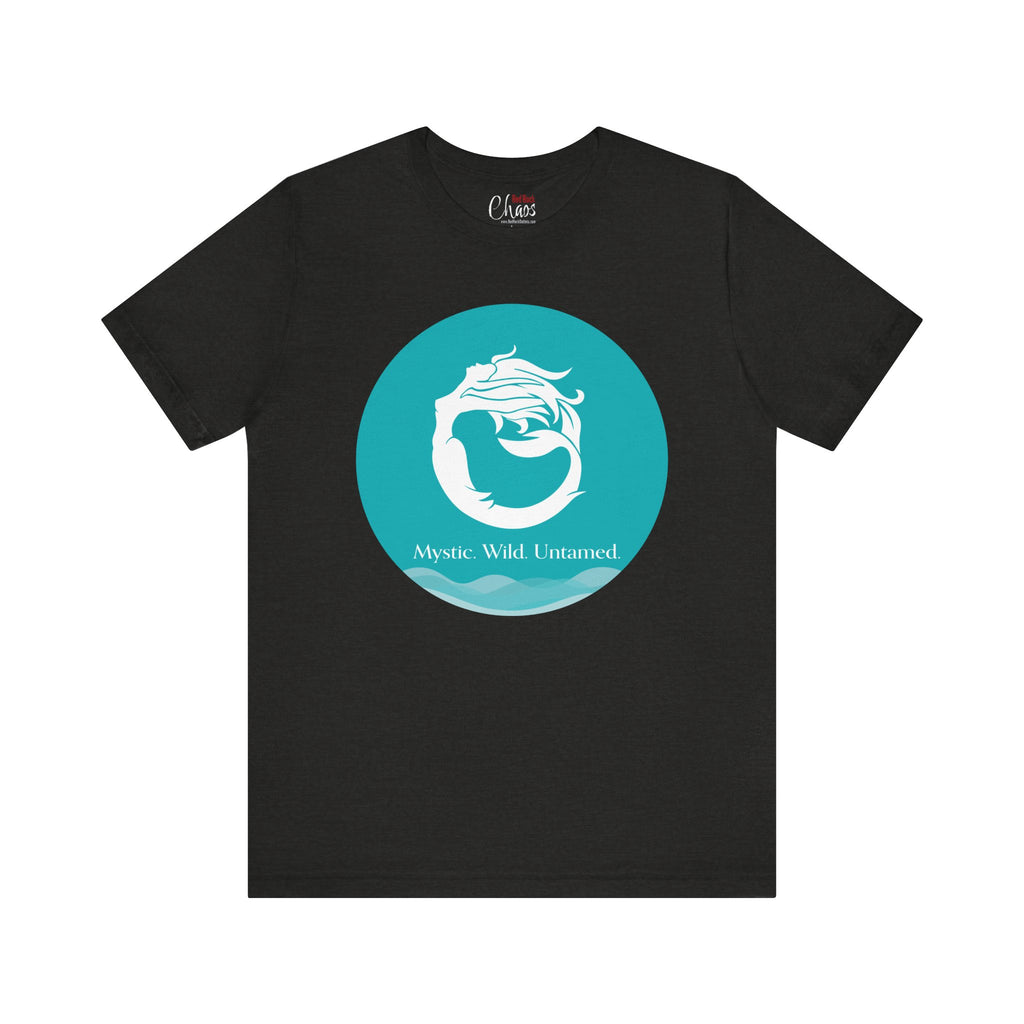 Mystic Wild Untamed Mermaid Circle Tee – Minimalist Ocean Waves Design