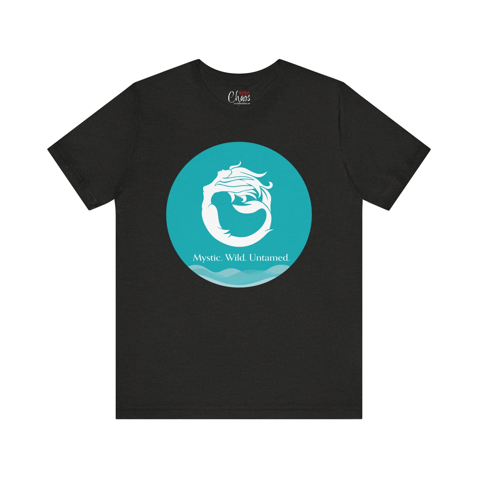 Mystic Wild Untamed Mermaid Circle Tee – Minimalist Ocean Waves Design
