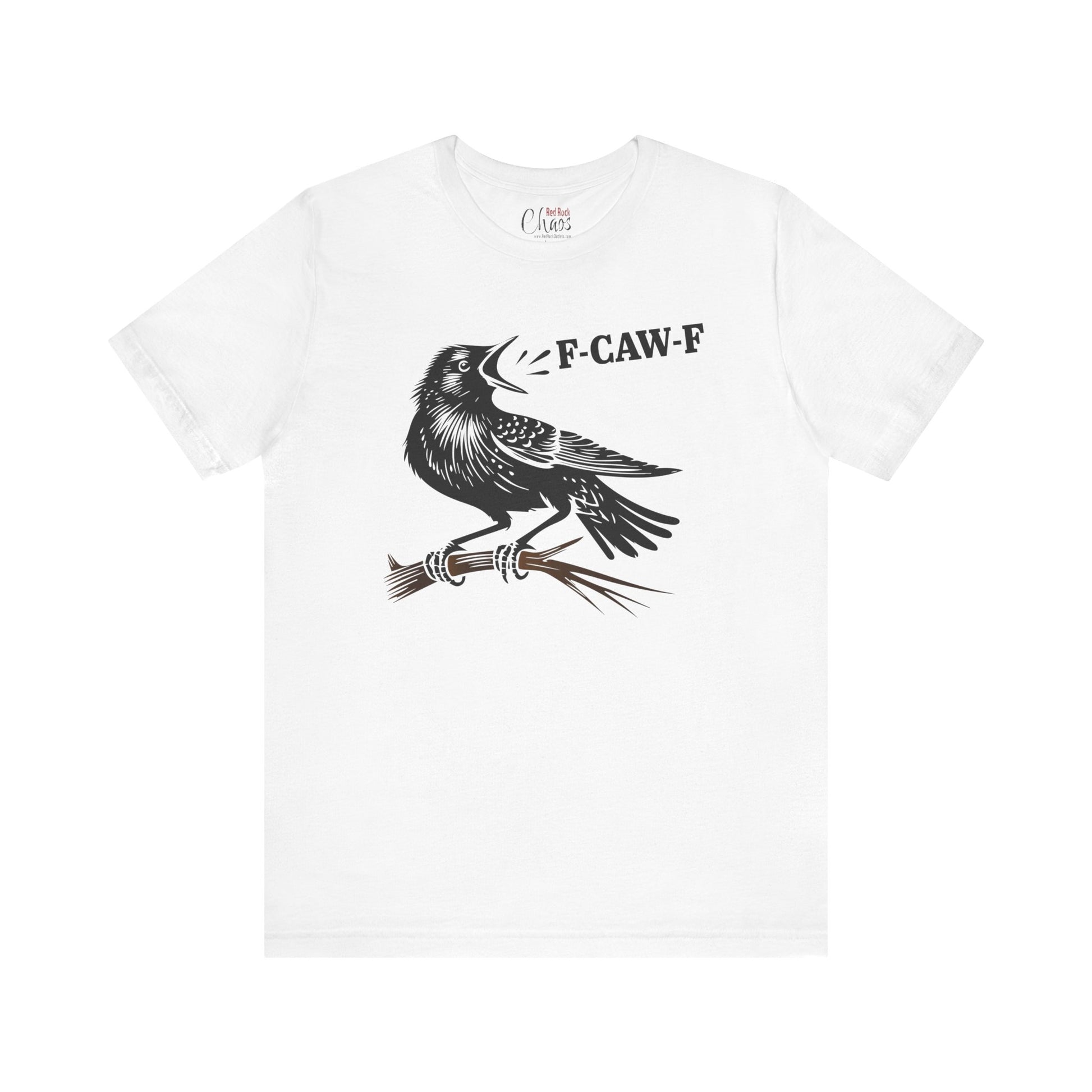 F-CAW-F Crow on Branch Funny Edgy Bird Shirt