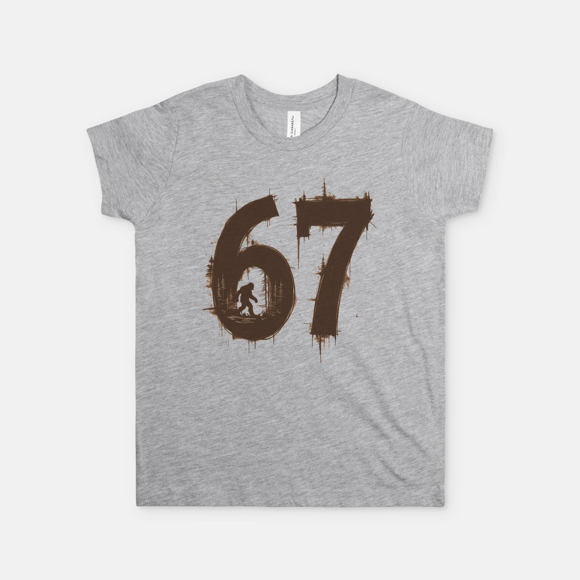 67 Bigfoot Sepia Youth Graphic T-Shirt