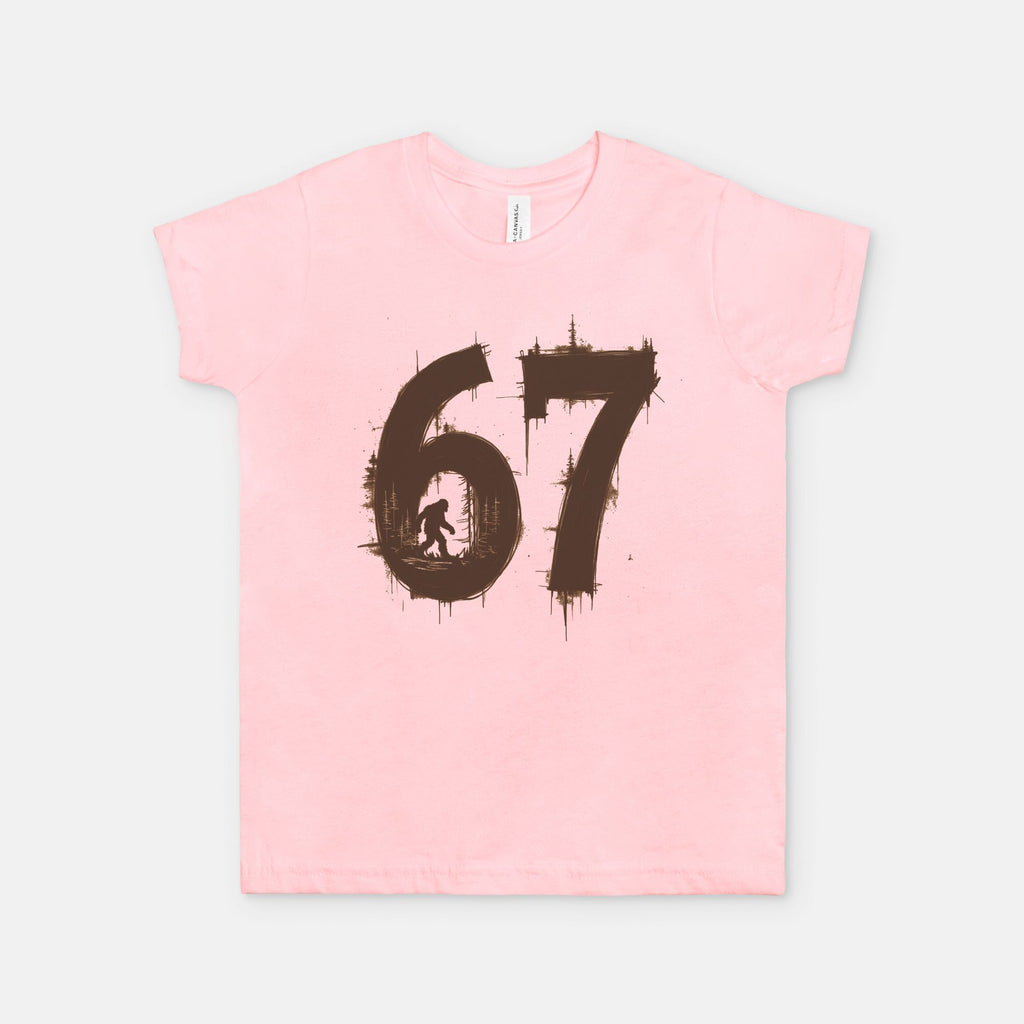 67 Bigfoot Sepia Youth Graphic T-Shirt