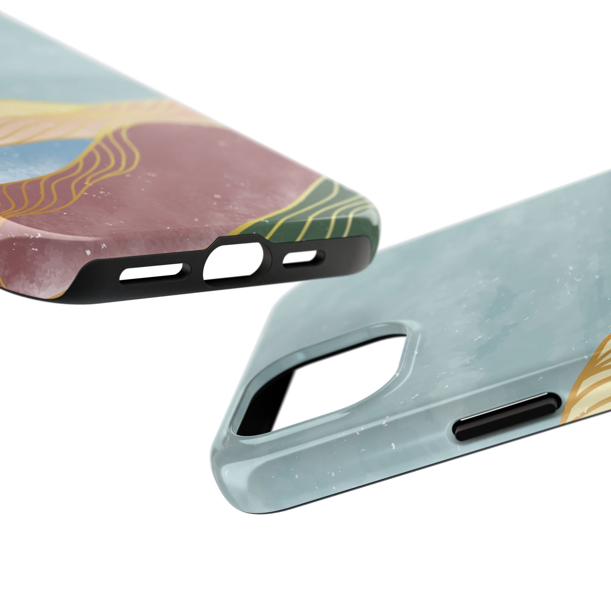 Abstract Mountain Blue Skies scene Phone Case