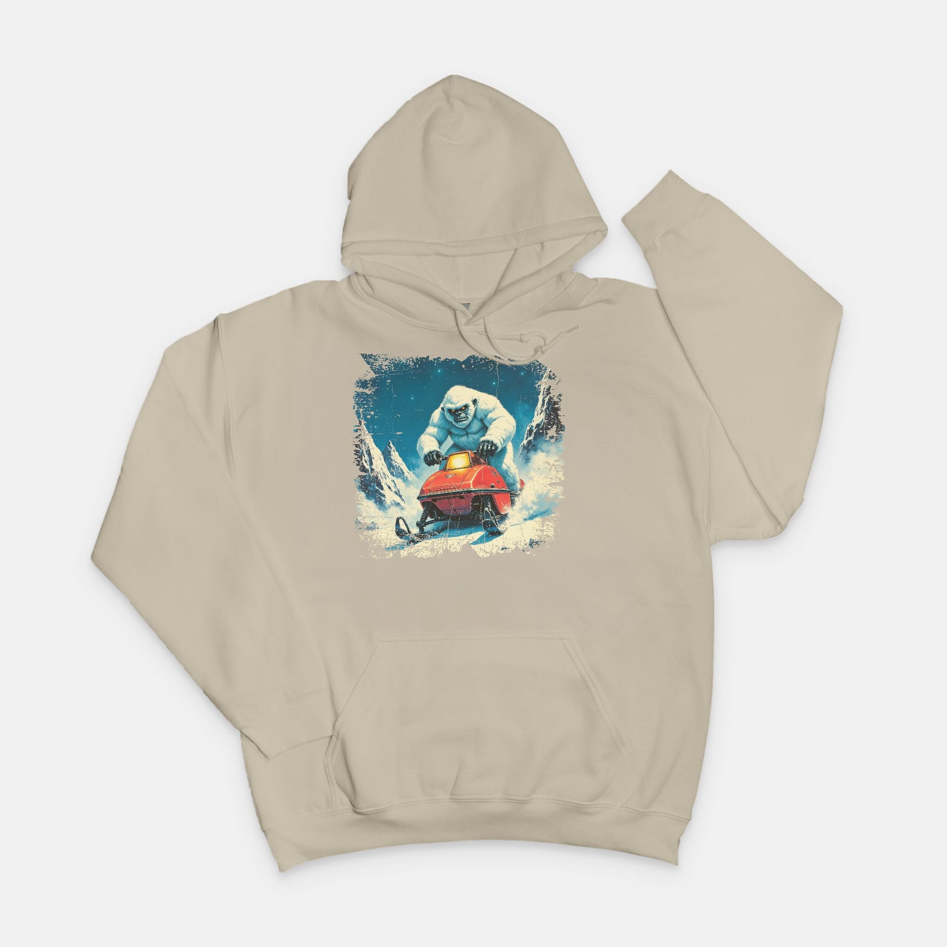 Yeti on Snowmobile Sweatshirt