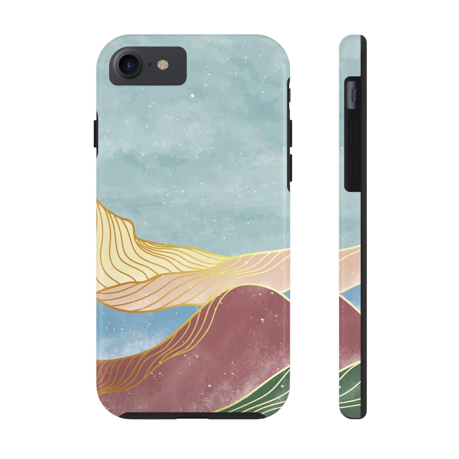 Abstract Mountain Blue Skies scene Phone Case