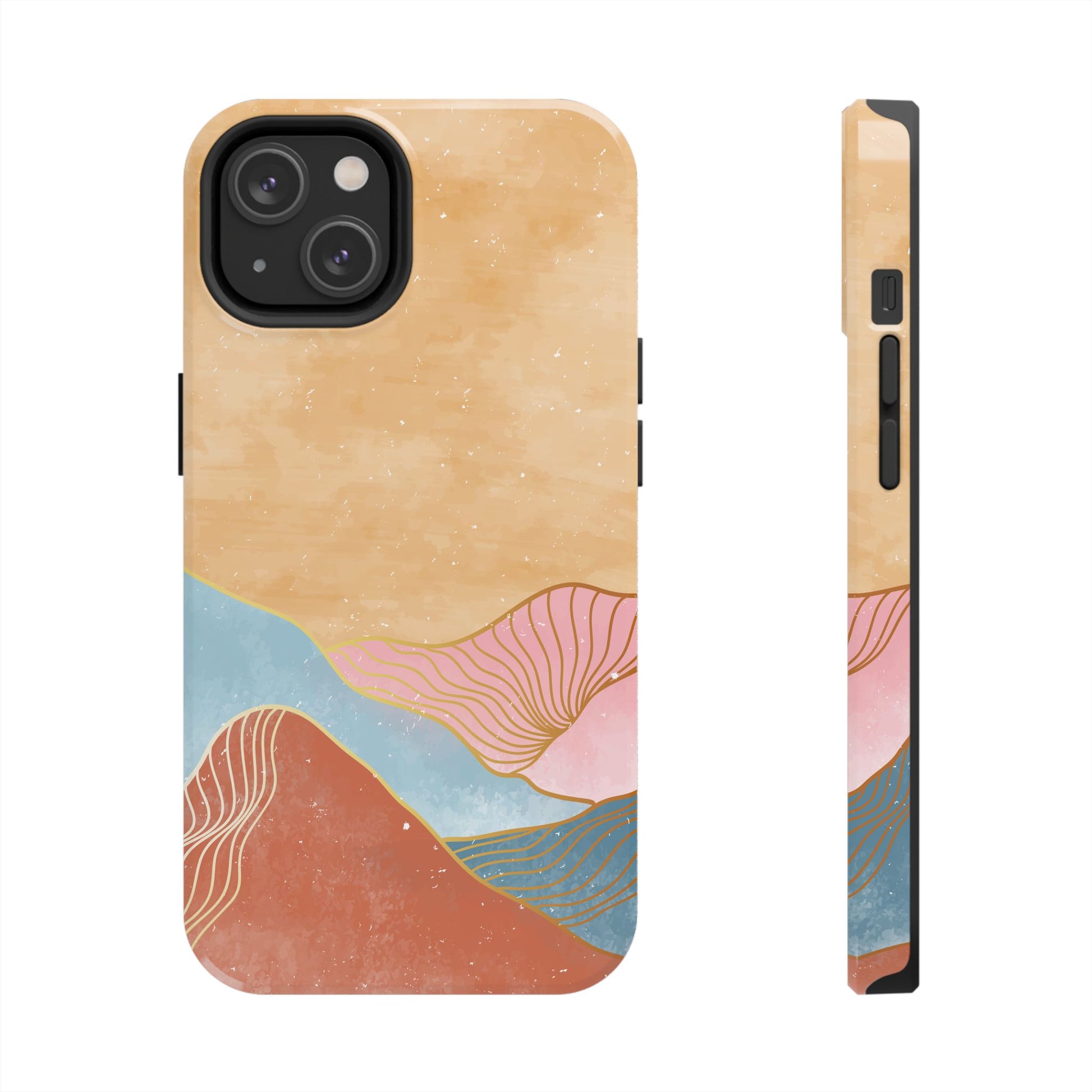 Golden Horizon Abstract Mountain Phone Case