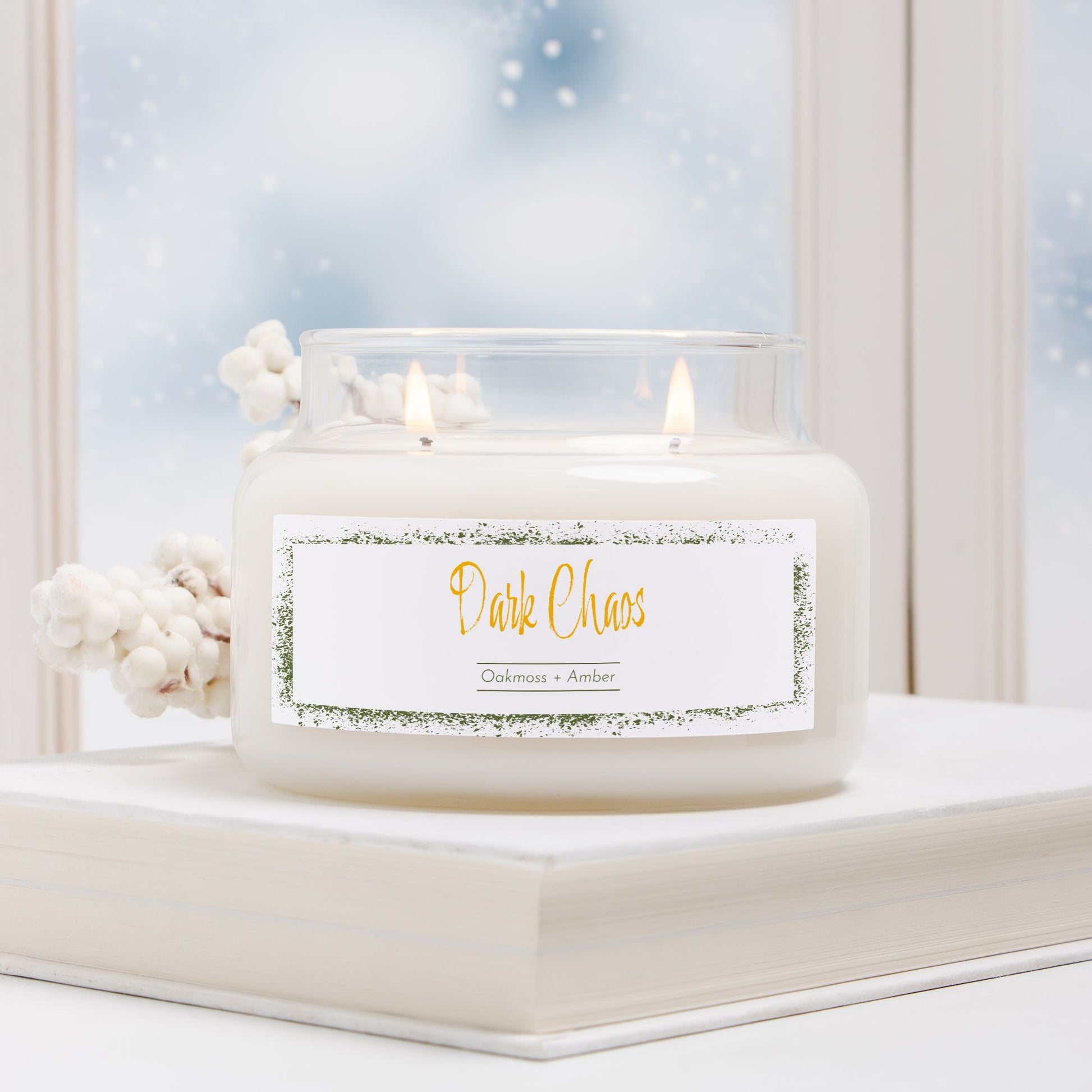 Dark Chaos – Oakmoss + Amber Soy Candle (12oz)