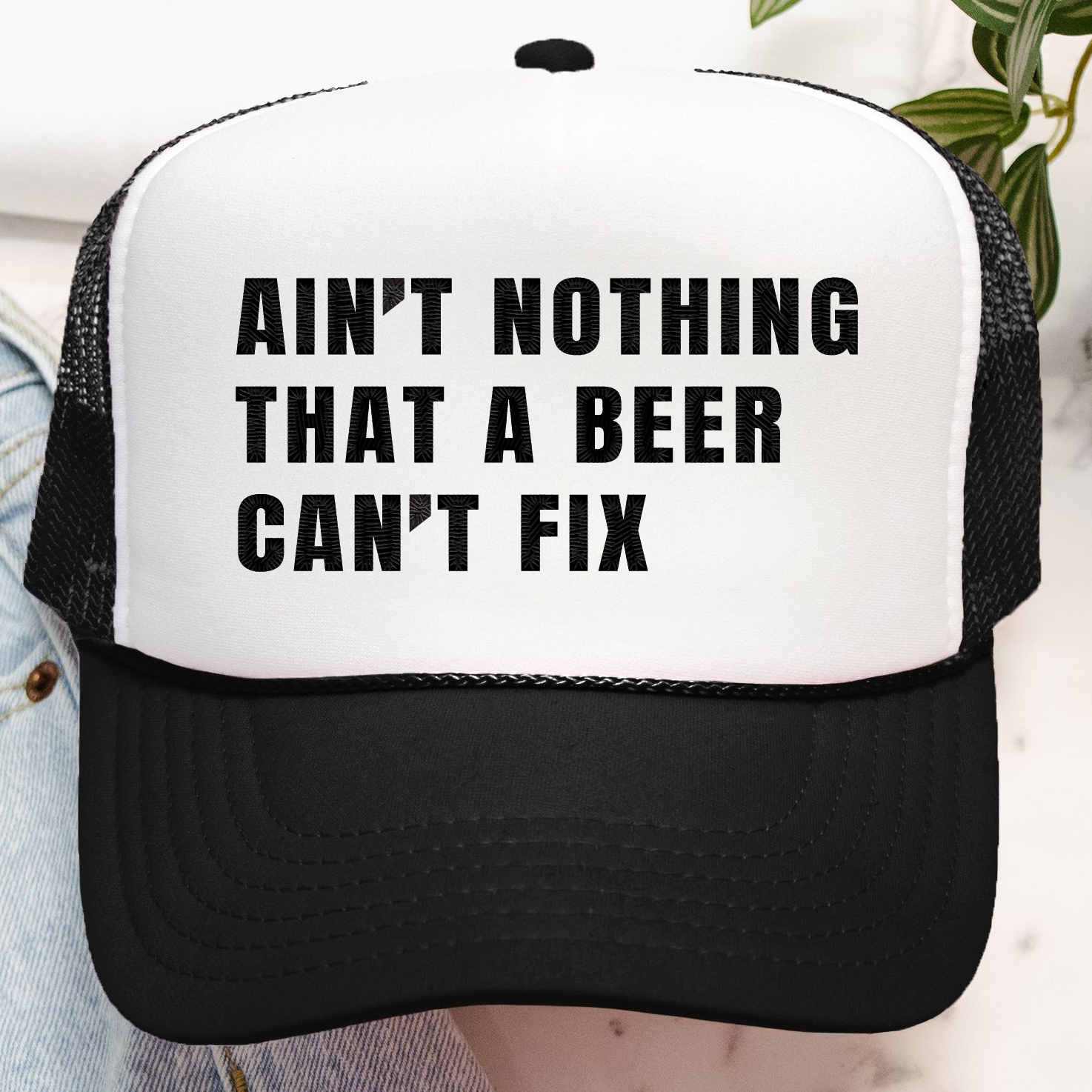 Aint-nothing-that-a-beer-cant-fix-embroidery_hat-black