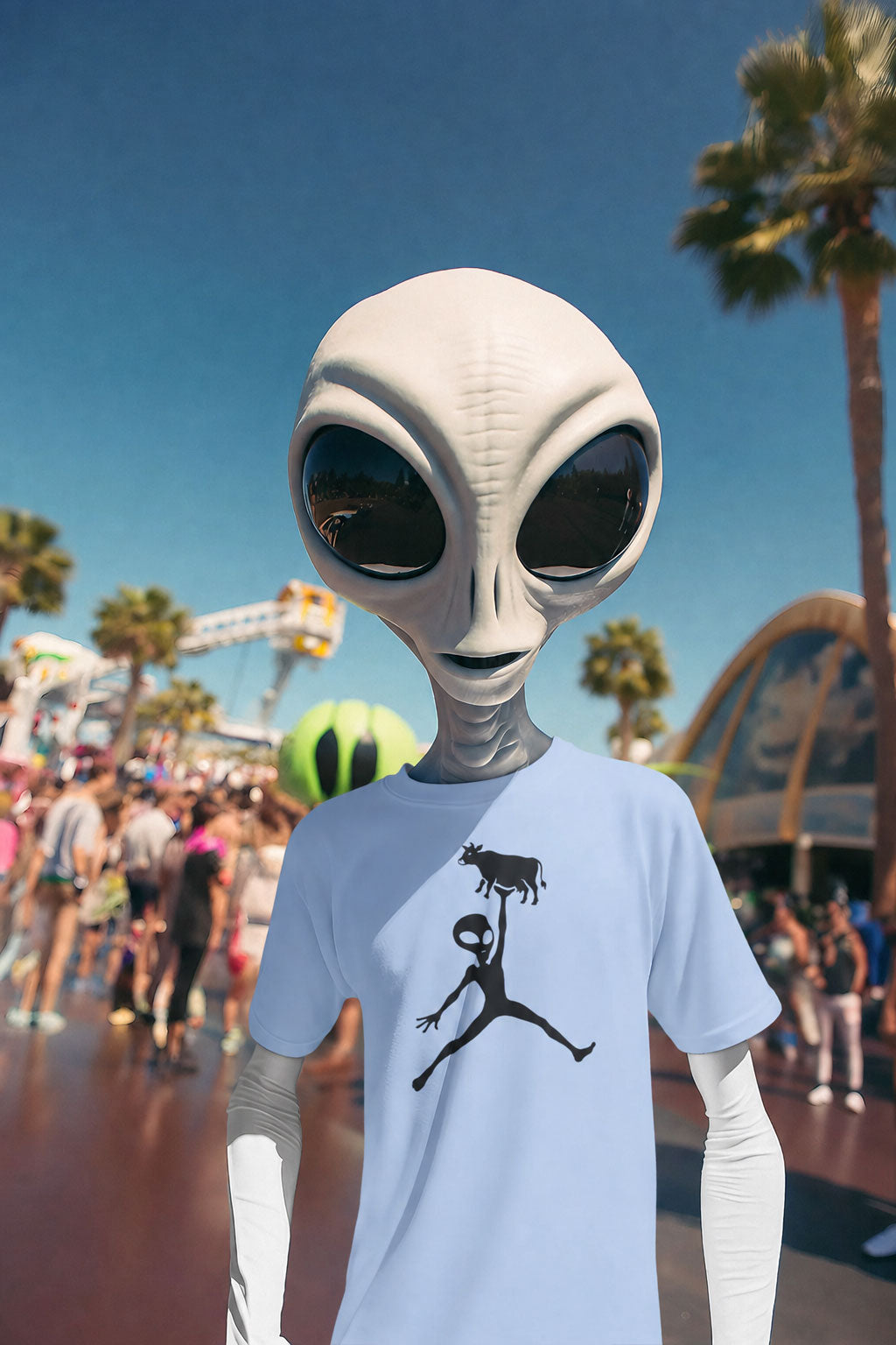 Alien Cow Abduction Graphic Tee