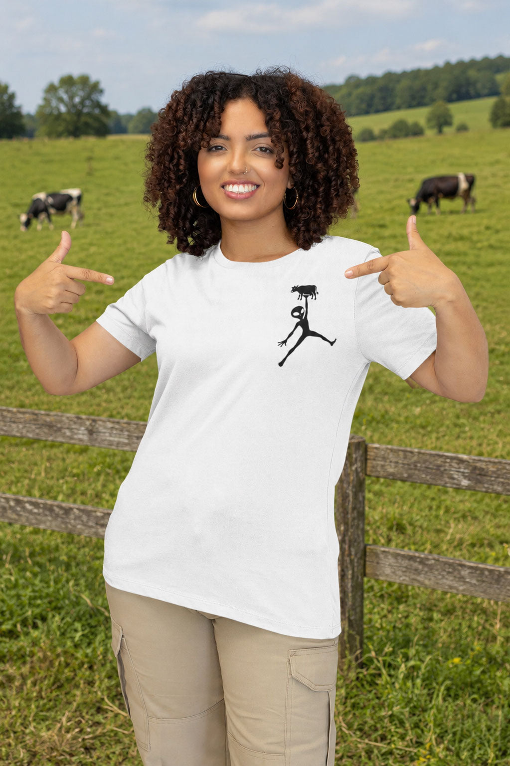 Udderly Unexplained Alien and Cow T-Shirt