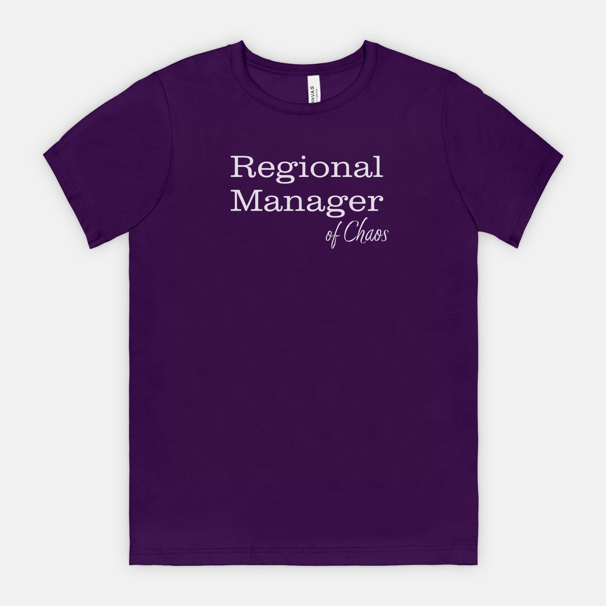 Red-Rock-Chaos-bella-canvas-t-shirt-Regional-Manager-of-Chaos-Team-Purple