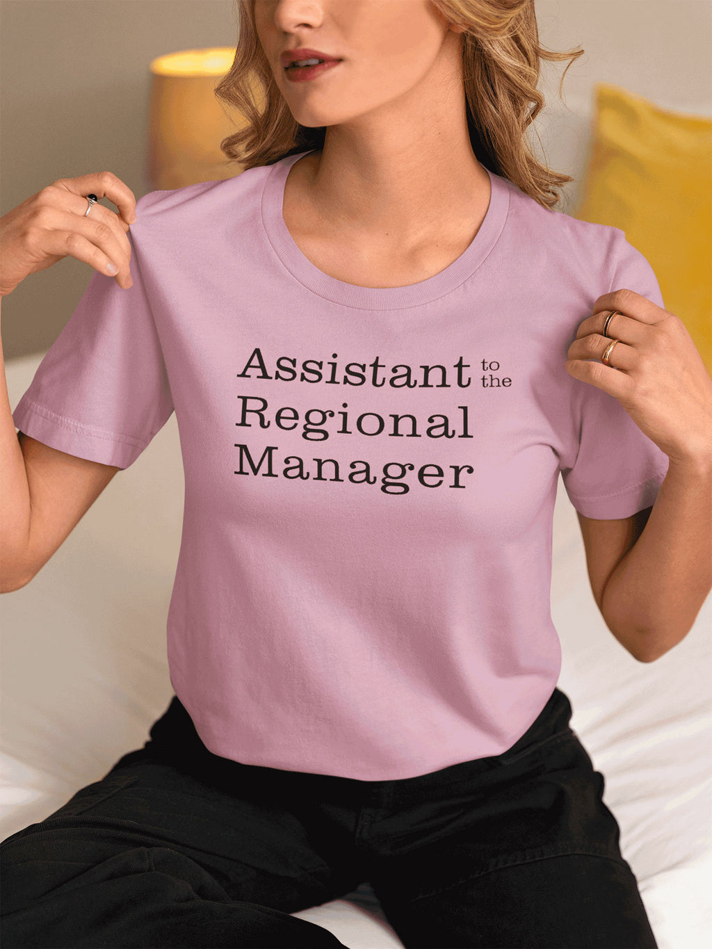 Assistant to the Regional Manager Tee - black text