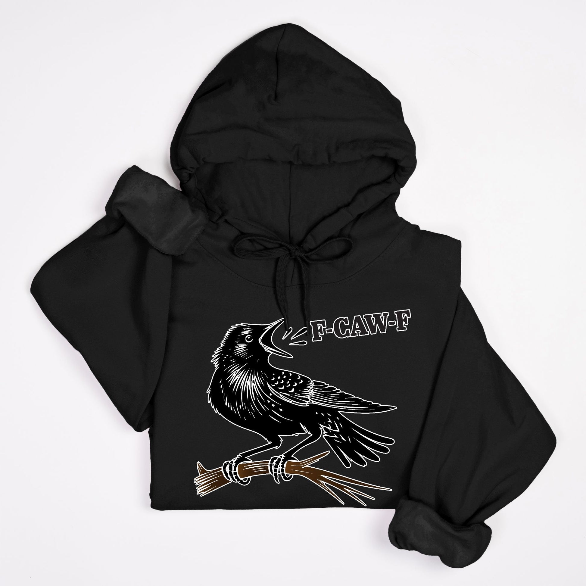 F-CAW-F Crow Hoodie – Funny Edgy Bird