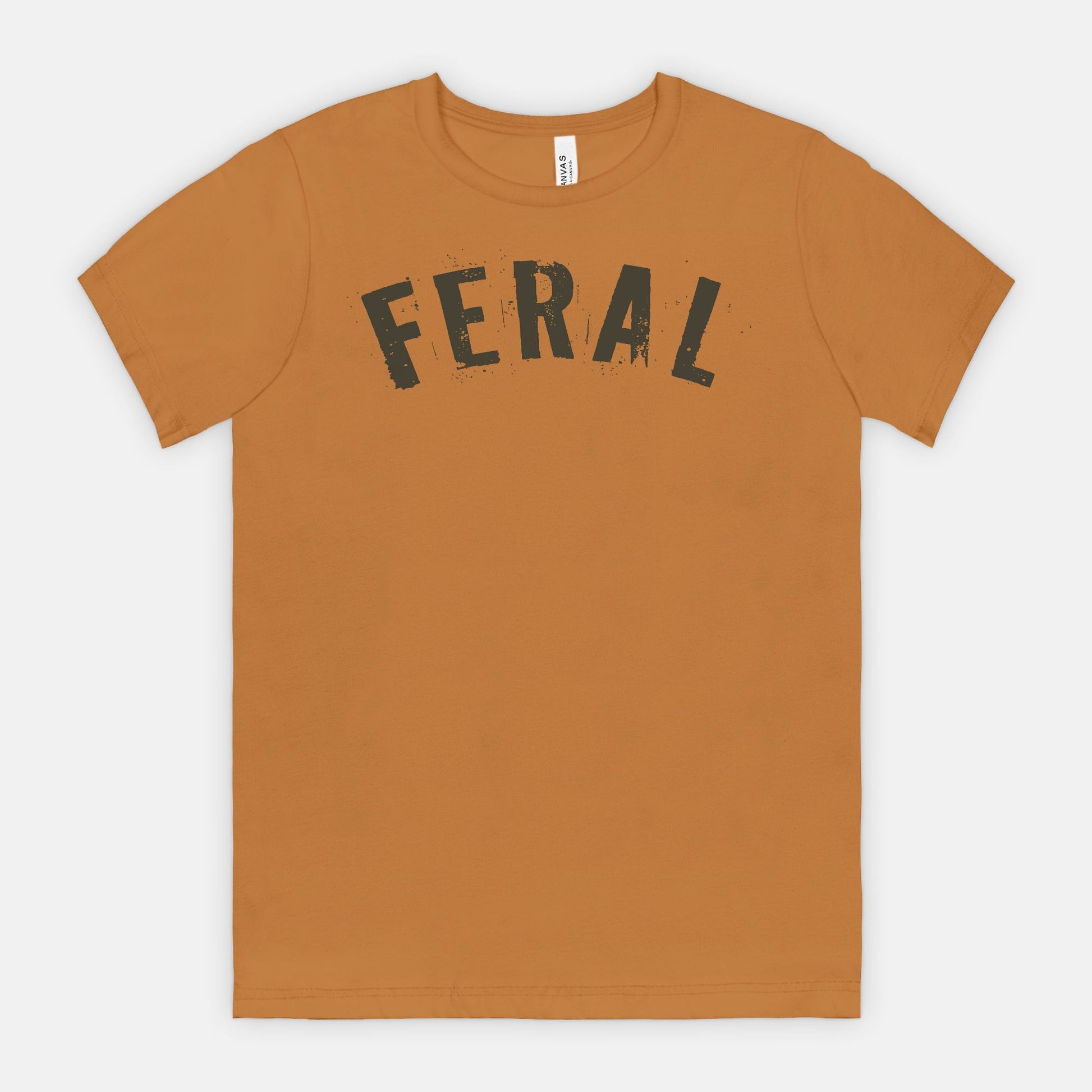 FERAL Graphic Tee – Bold Distressed Statement Adult Shirt