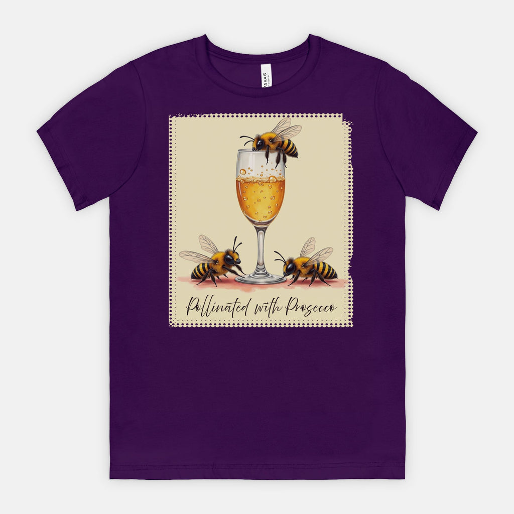 Pollinated with Prosecco – Cute Funny Bee Pun Tee
