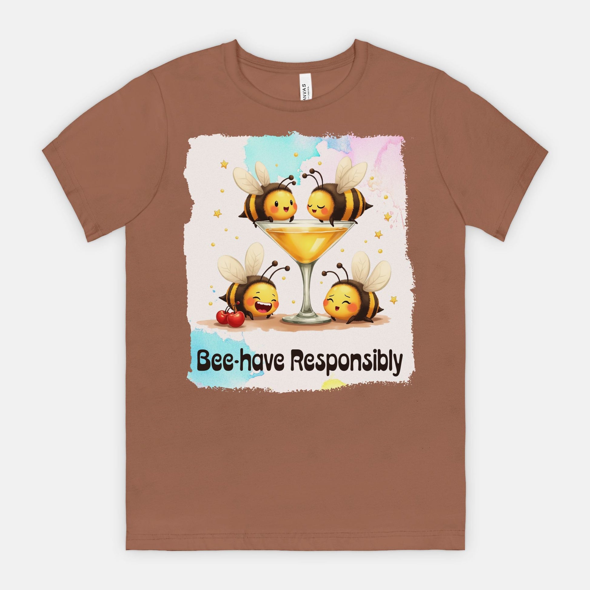 Bee-have Responsibly – Funny Bee Cocktail Shirt