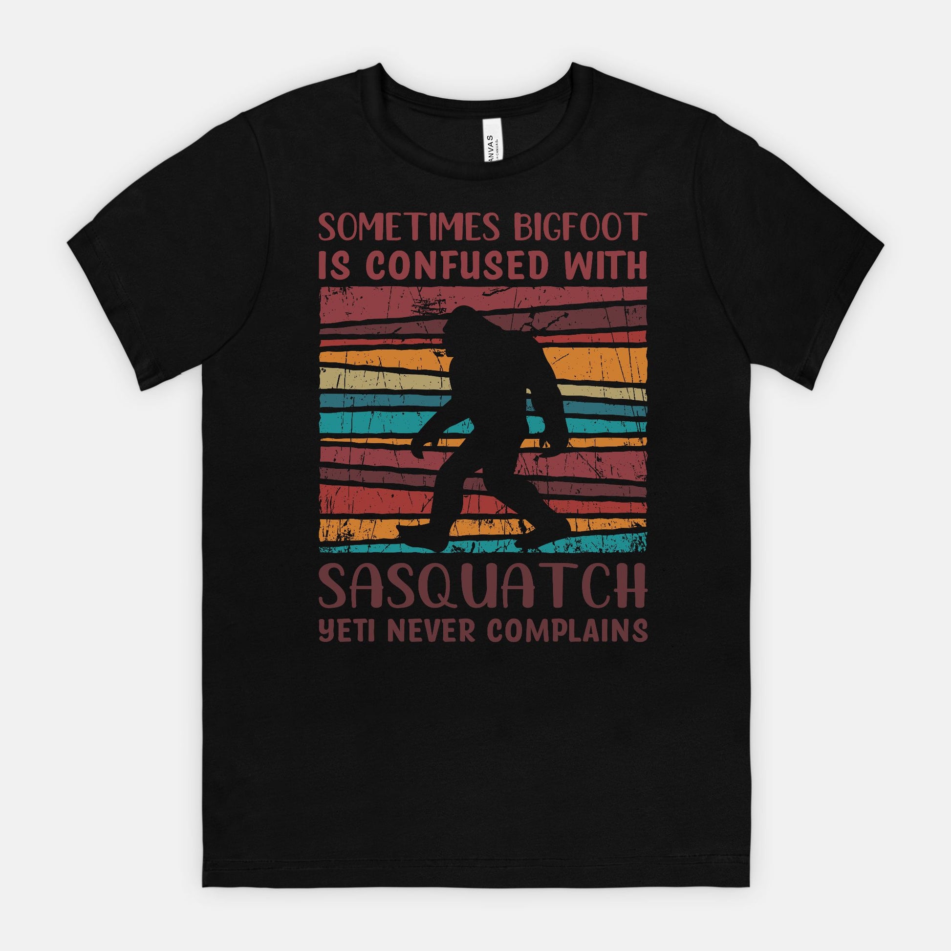 Bigfoot is sometimes confused with Sasquatch. Yeti never complains. Tee