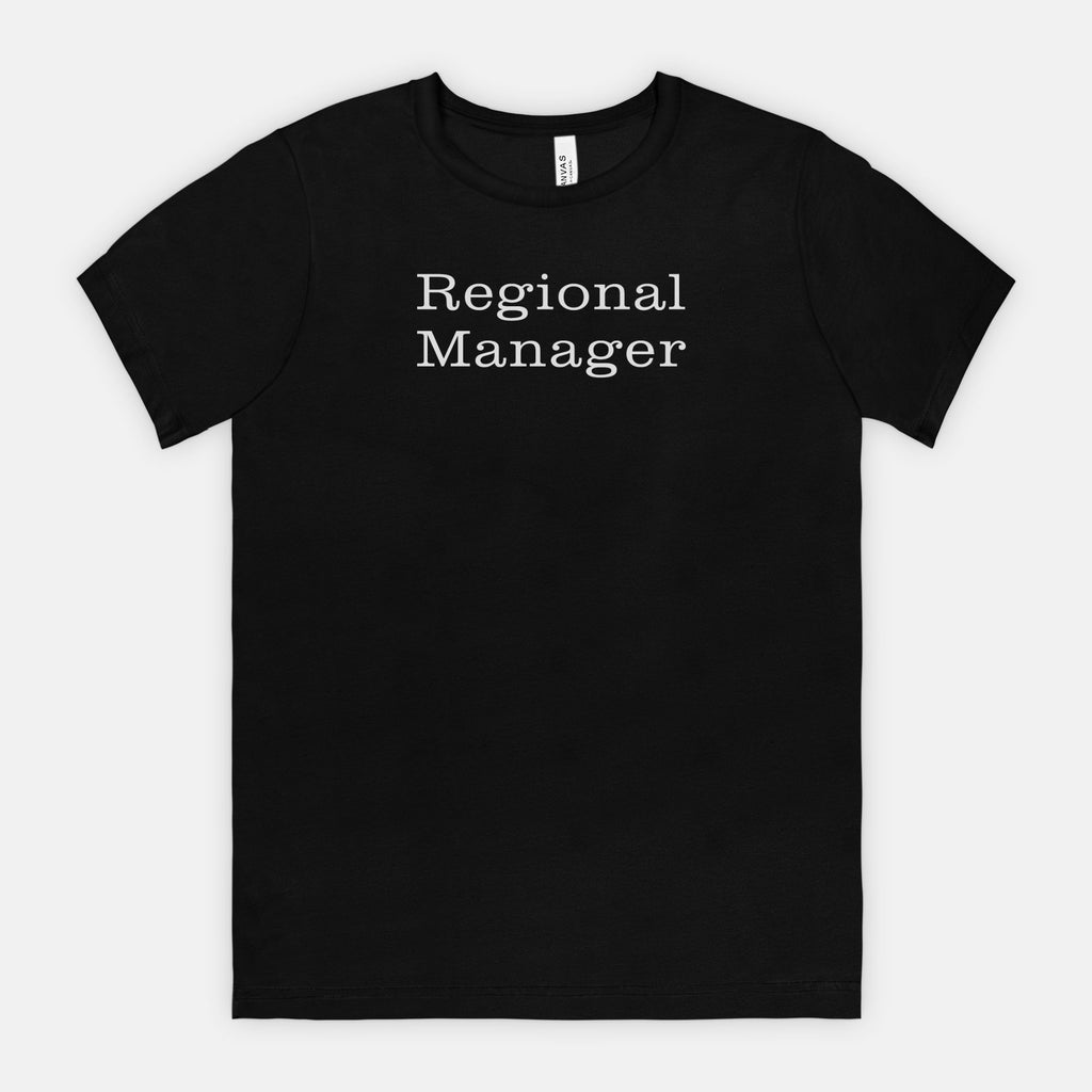 Regional Manager T-shirt - white text