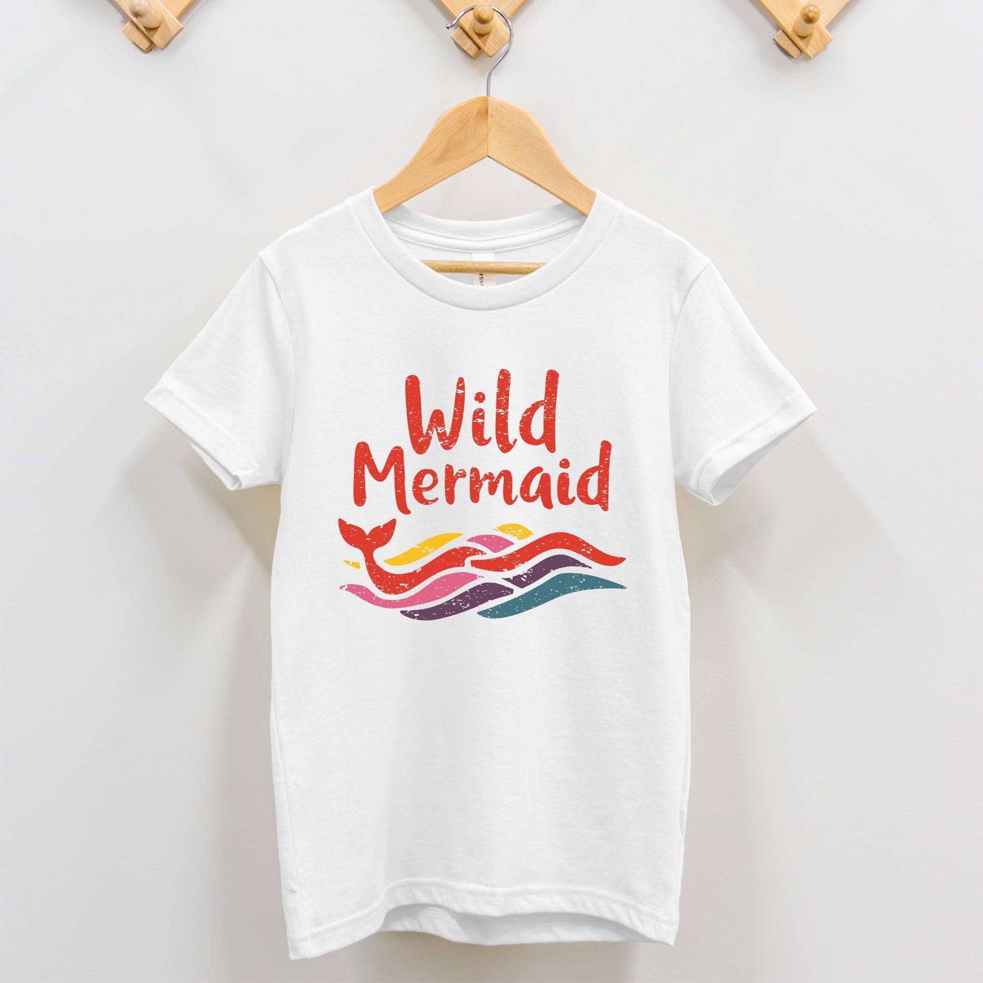 Wild Mermaid – Retro Rainbow Toddler Tee