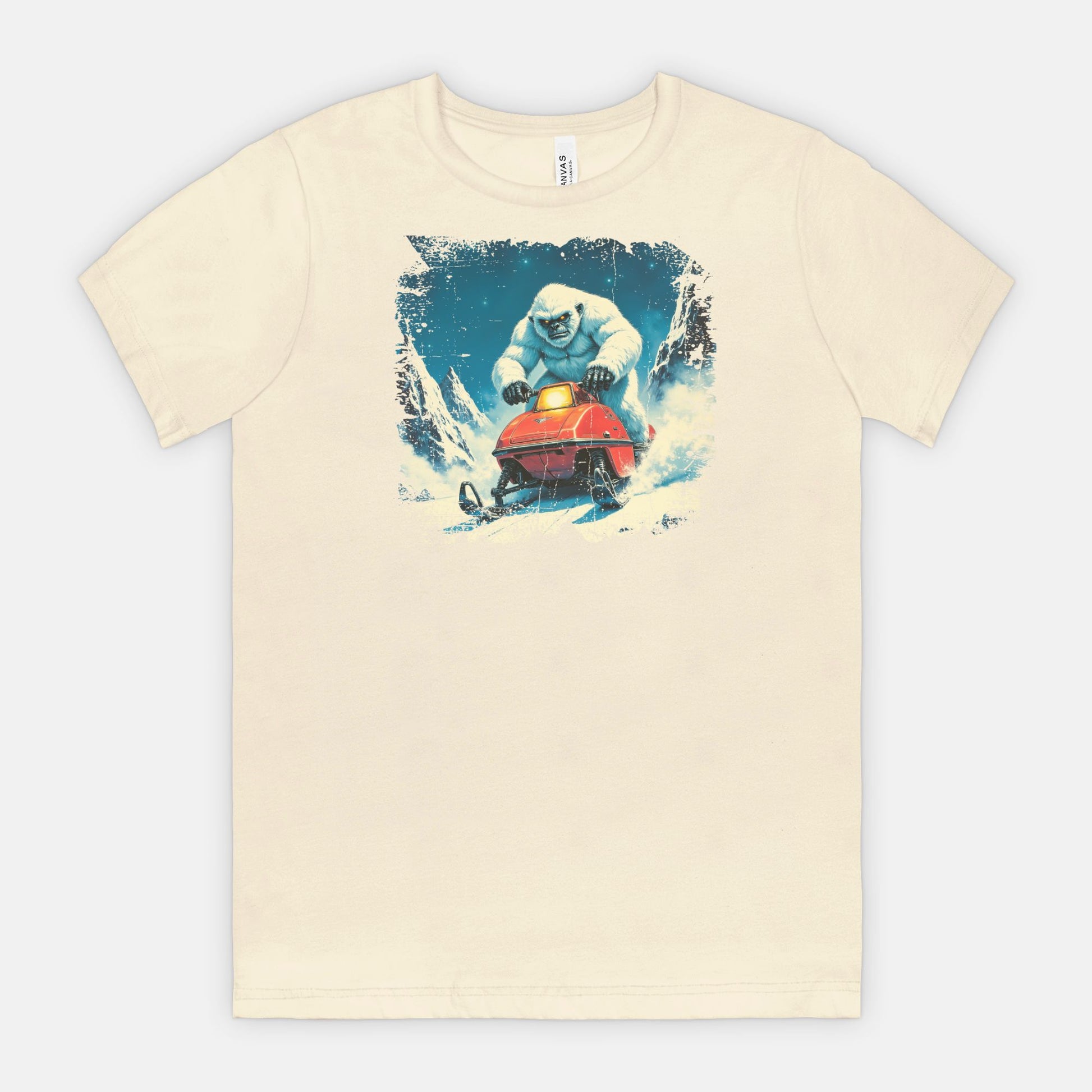 Yeti on Snowmobile T-Shirt