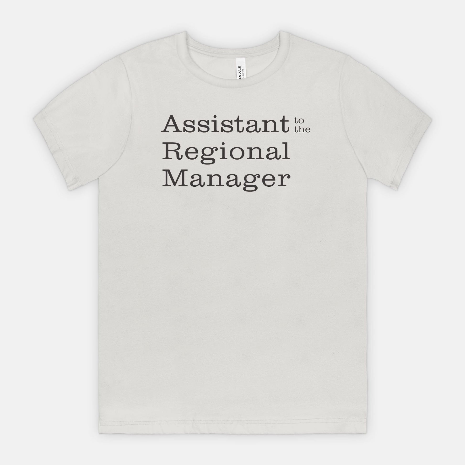 Assistant to the Regional Manager Tee - black text