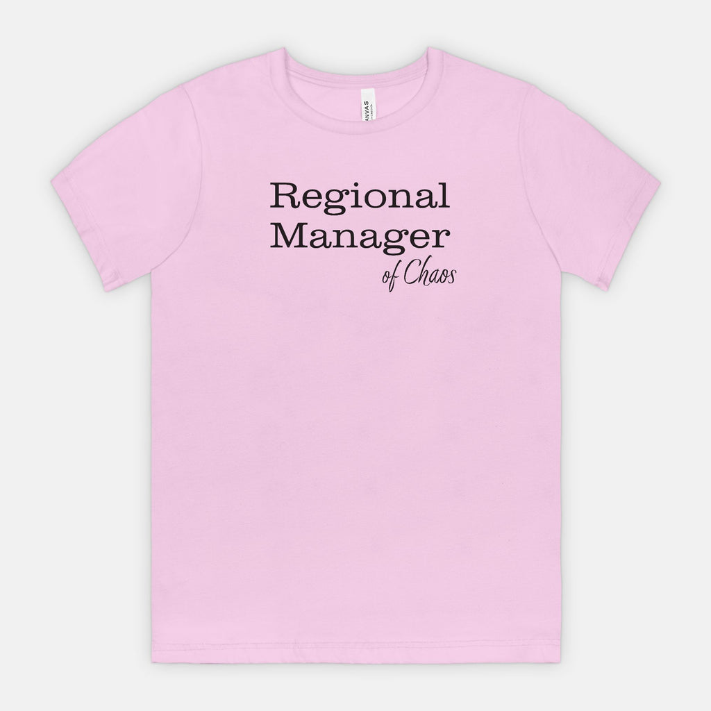 Regional Manager of Chaos Tee - Black Text
