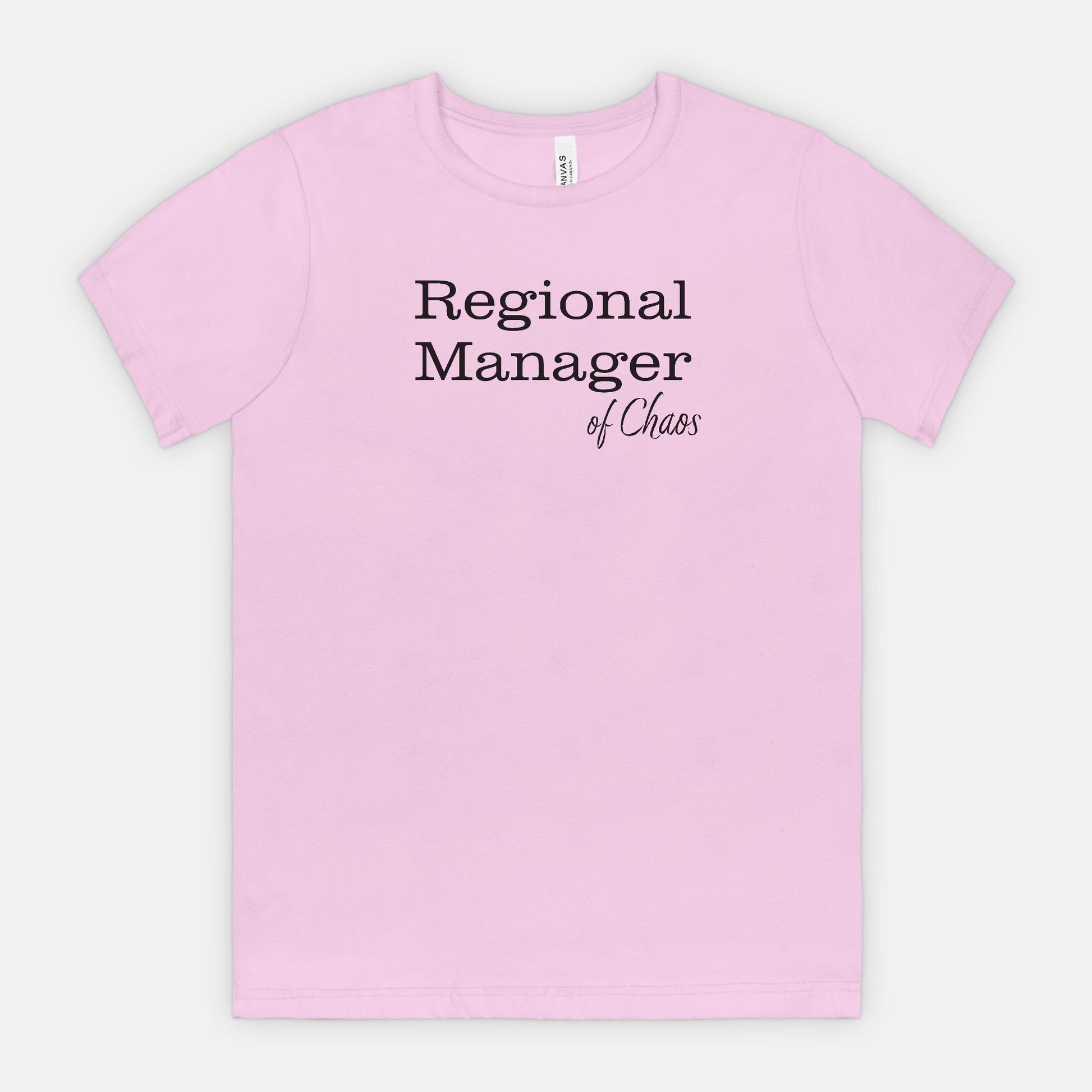 Regional Manager of Chaos Tee - Black Text