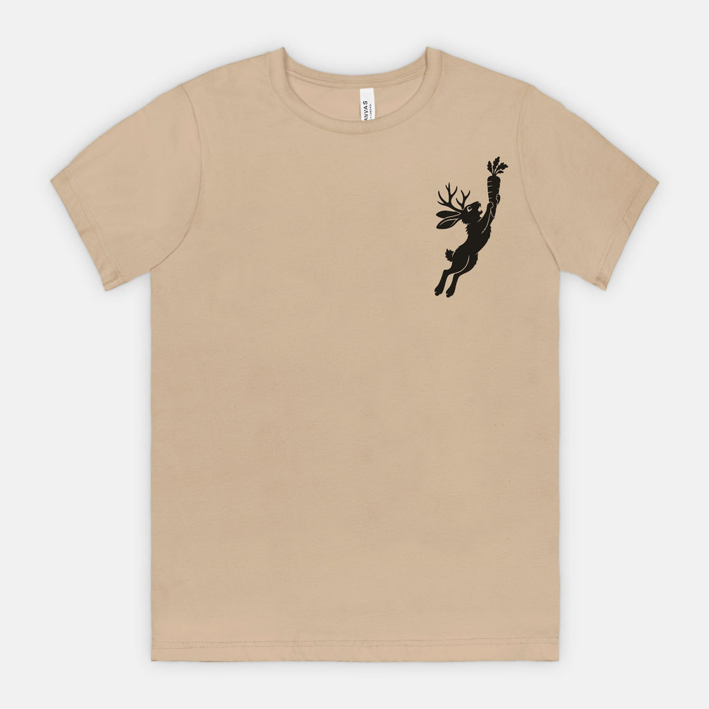 Jackalope and Carrot Small Chest Graphic T-Shirt