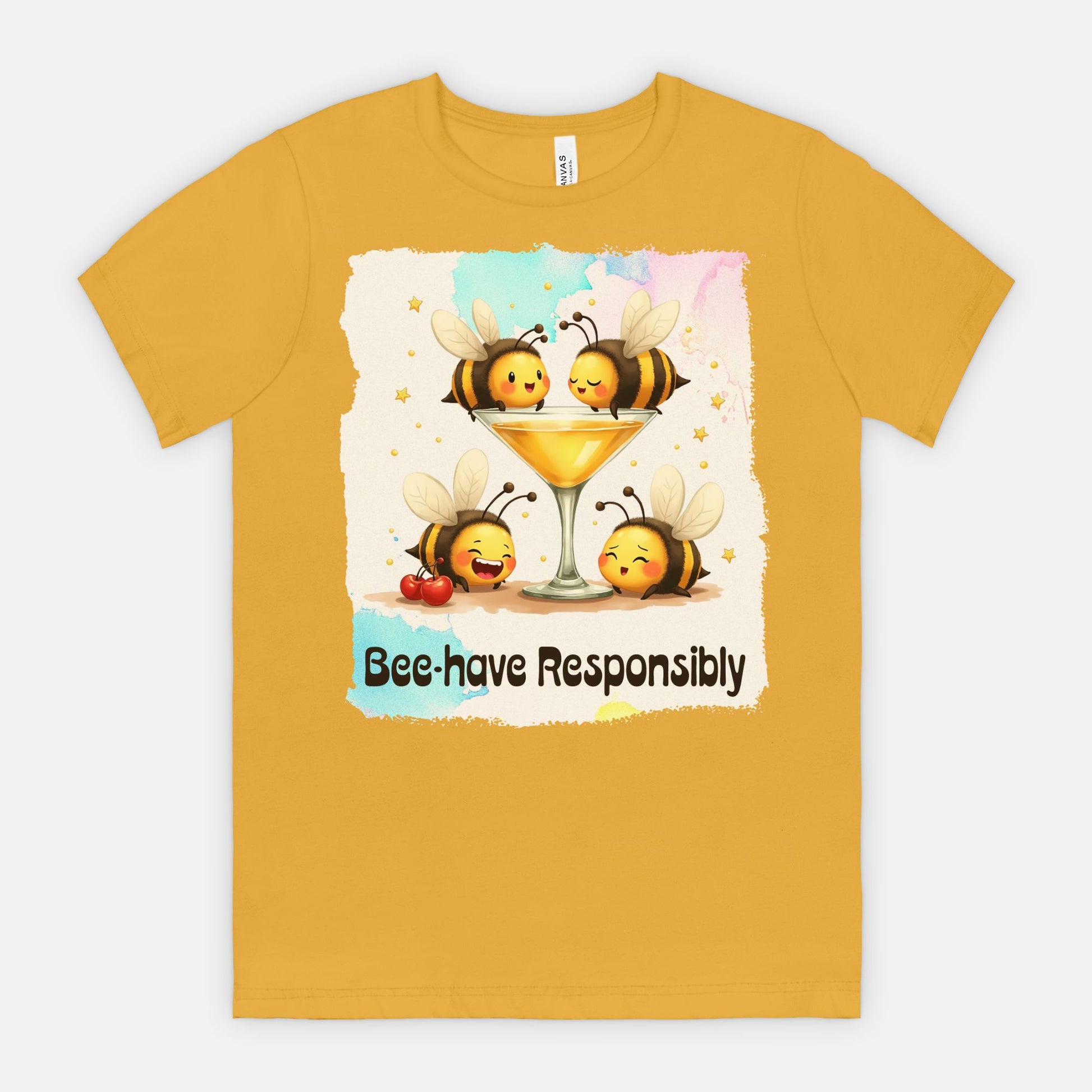 Bee-have Responsibly – Funny Bee Cocktail Shirt