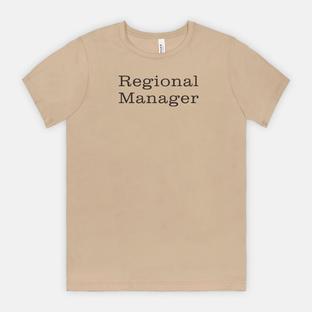 Regional Manager Tee - Black text