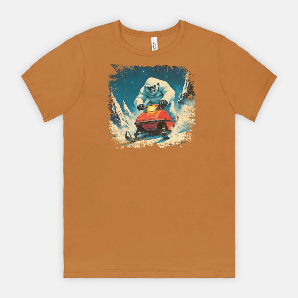 Yeti on Snowmobile T-Shirt