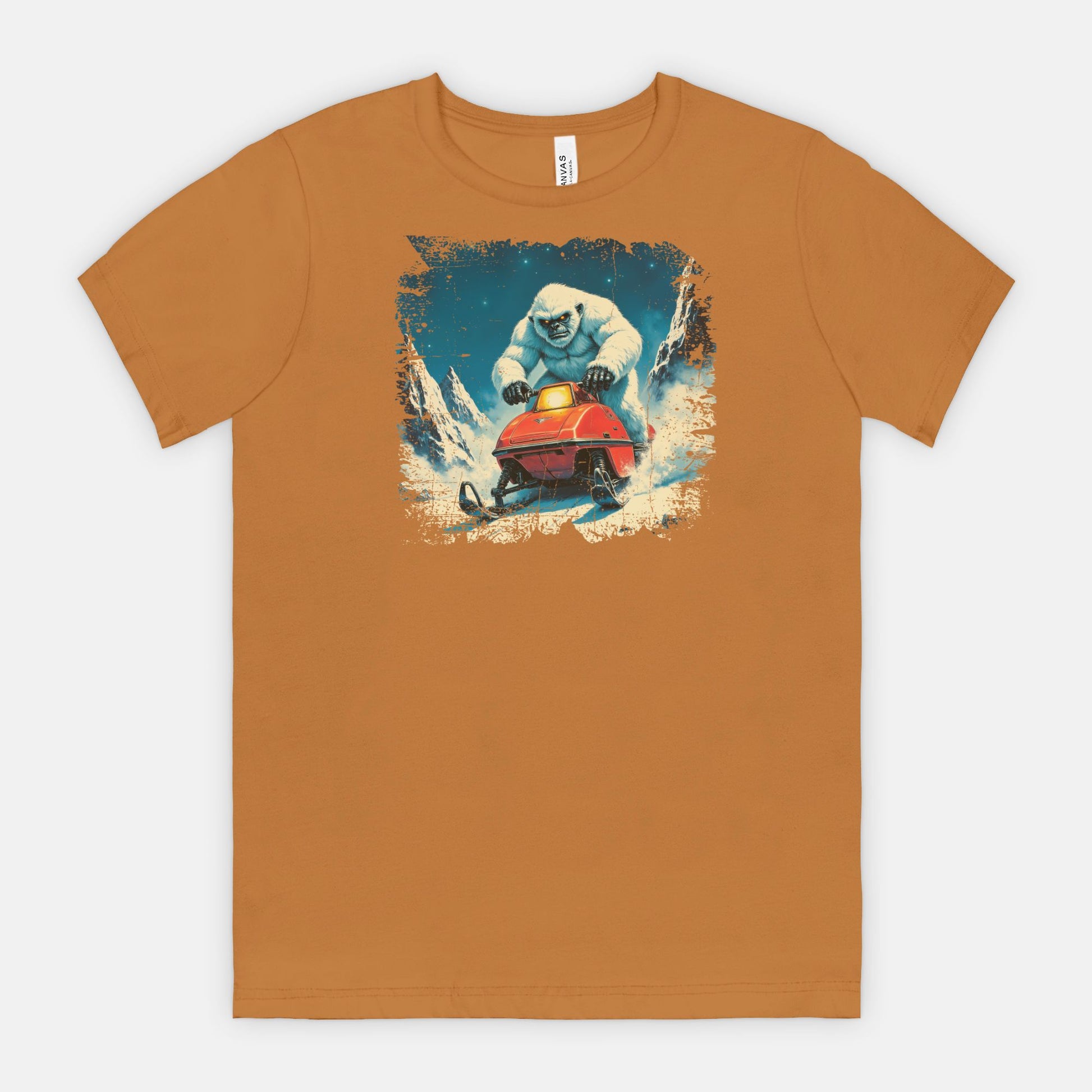 Yeti on Snowmobile T-Shirt