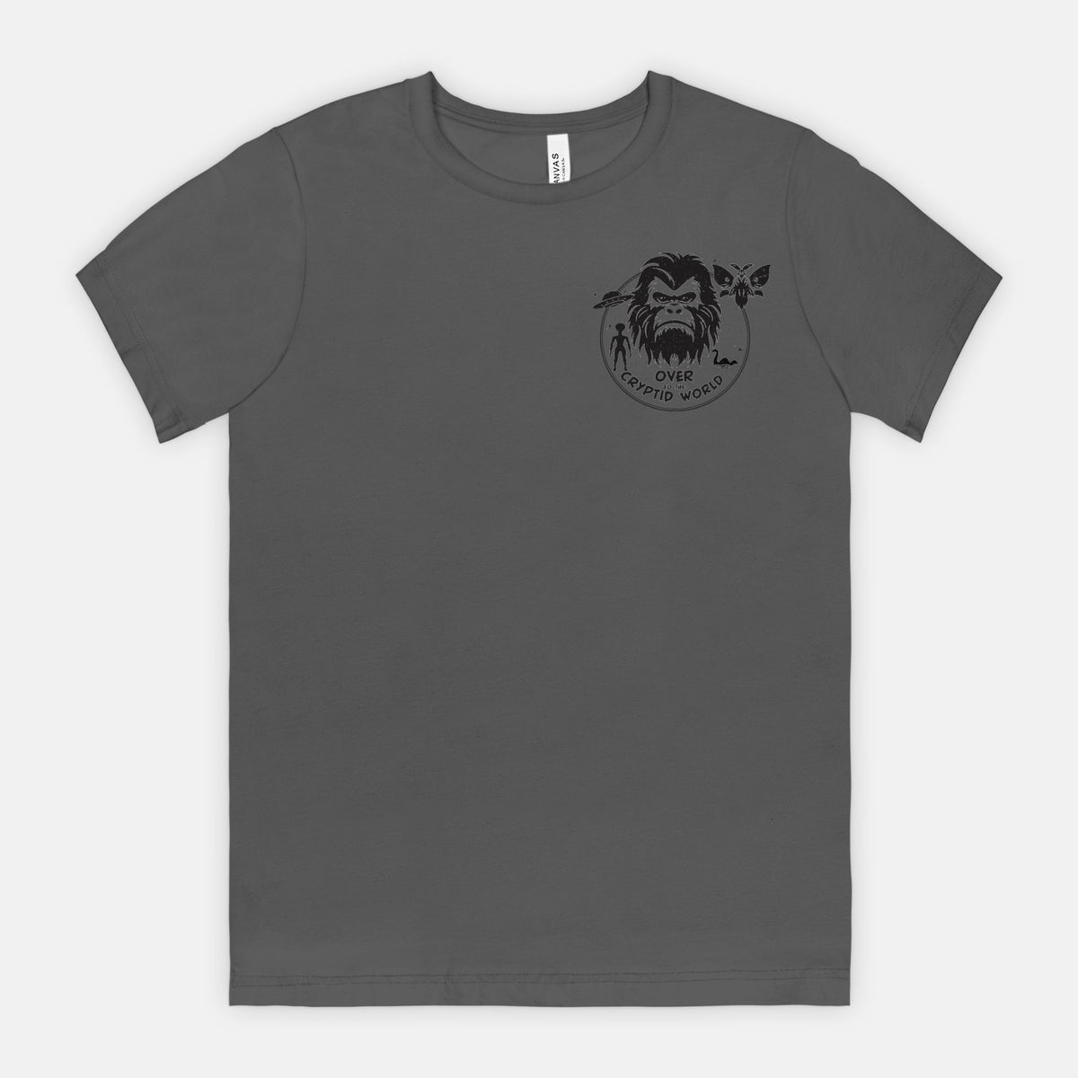 Small Over to the Cryptid World Bigfoot UFO Mothman Nessie Alien Shirt