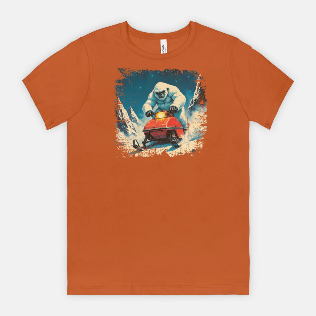 Yeti on Snowmobile T-Shirt