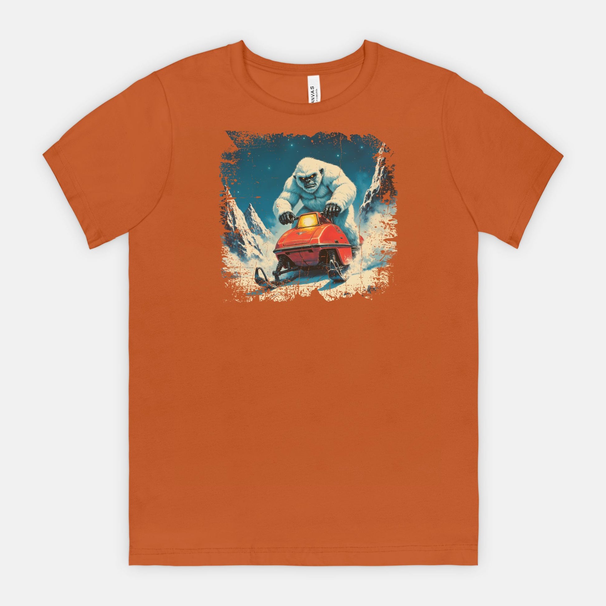 Yeti on Snowmobile T-Shirt