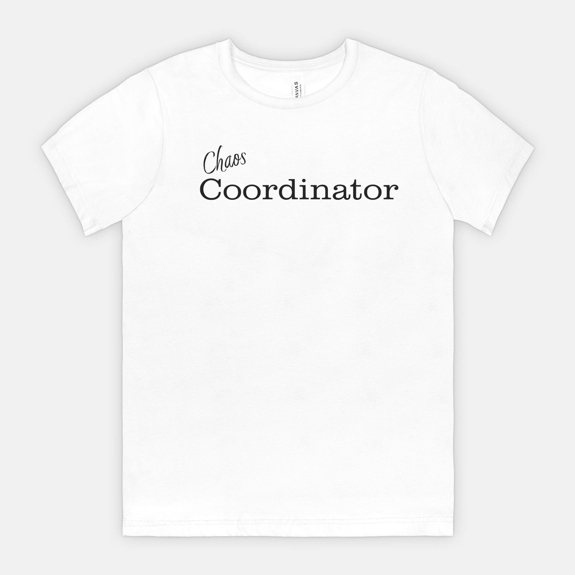 Chaos Coordinator tee - Black text