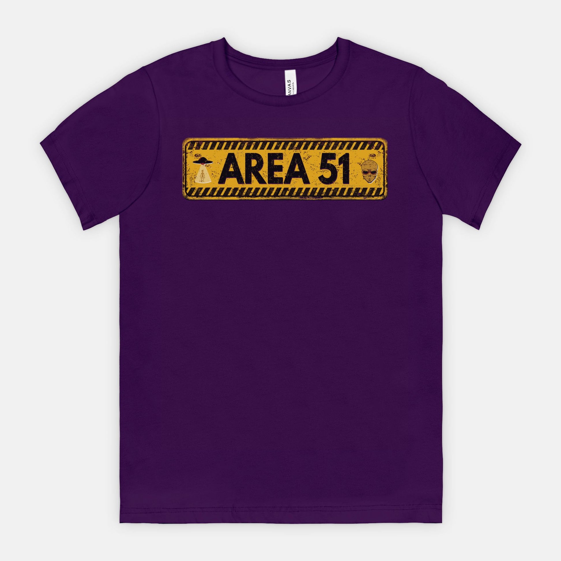 Area 51 Distressed Alien Sign Graphic Tee – Vintage Sci-Fi UFO Shirt