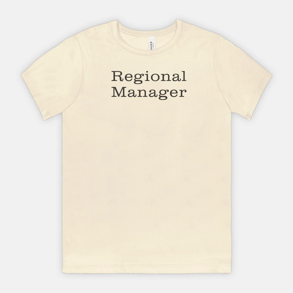 Regional Manager Tee - Black text