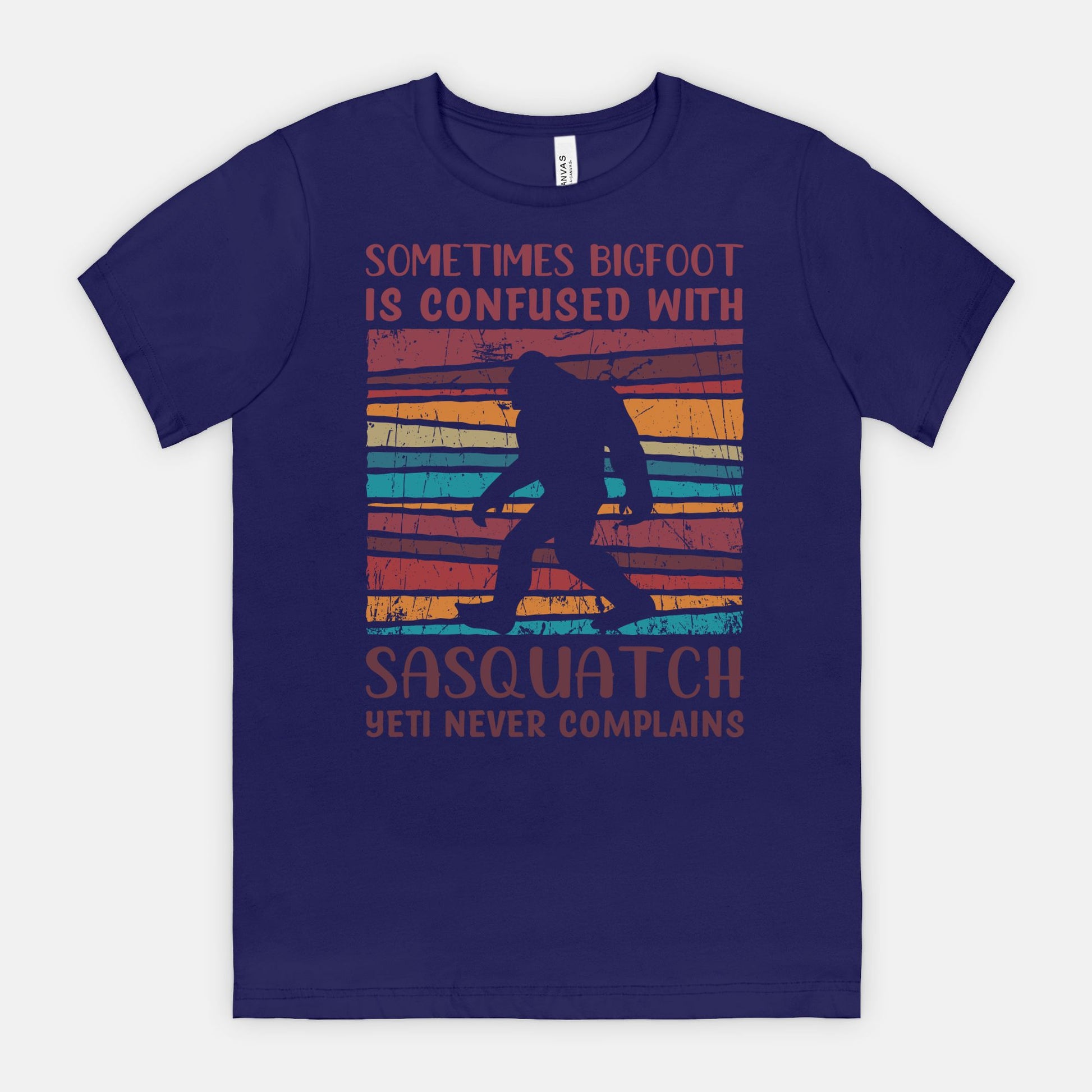 Bigfoot is sometimes confused with Sasquatch. Yeti never complains. Tee