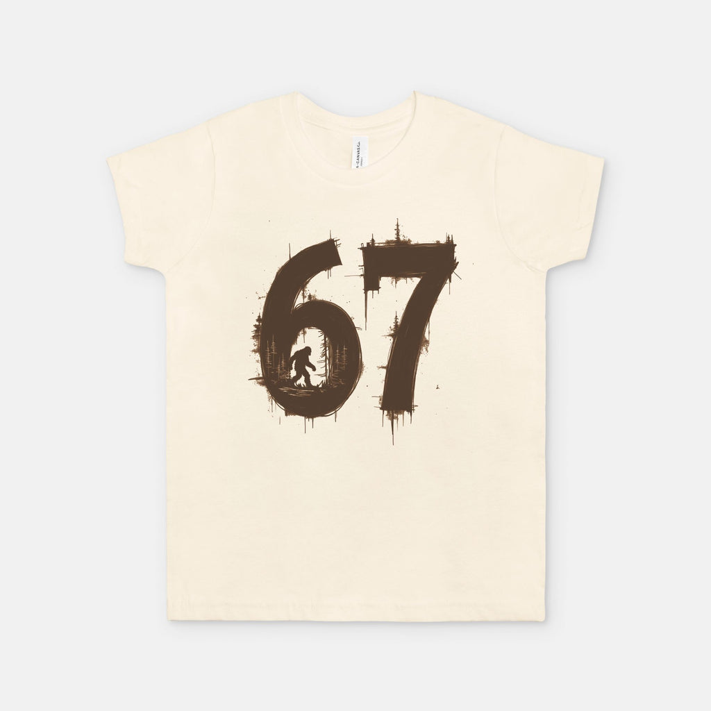 67 Bigfoot Sepia Youth Graphic T-Shirt
