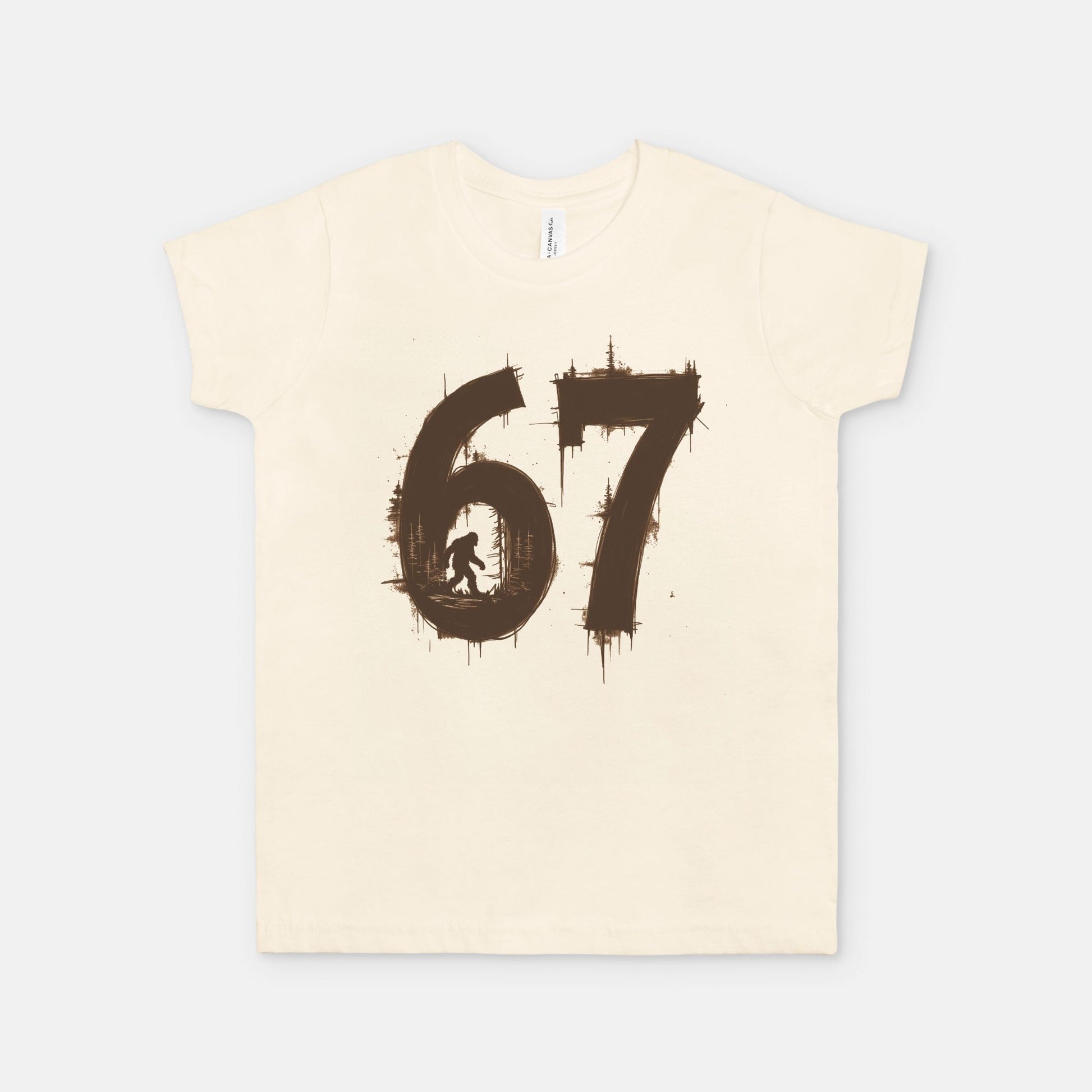 67 Bigfoot Sepia Youth Graphic T-Shirt