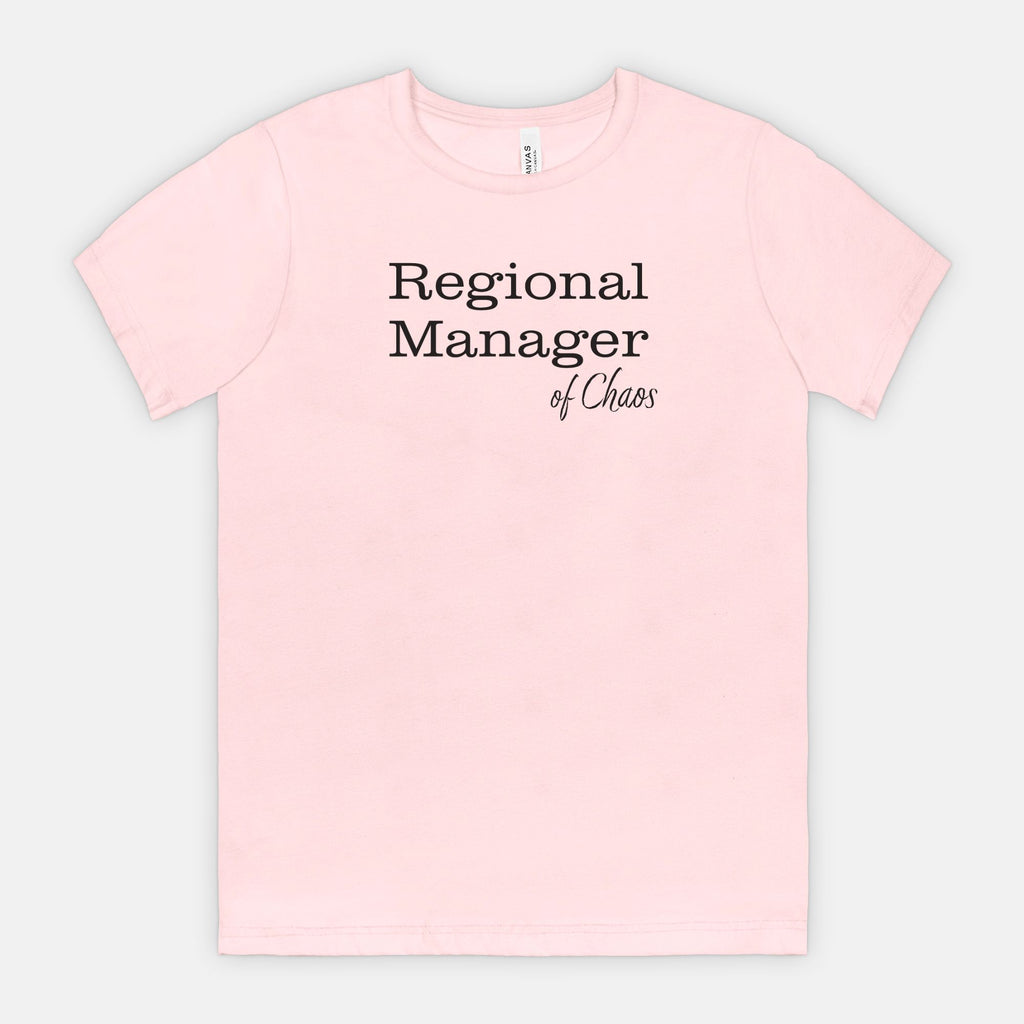 Regional Manager of Chaos Tee - Black Text