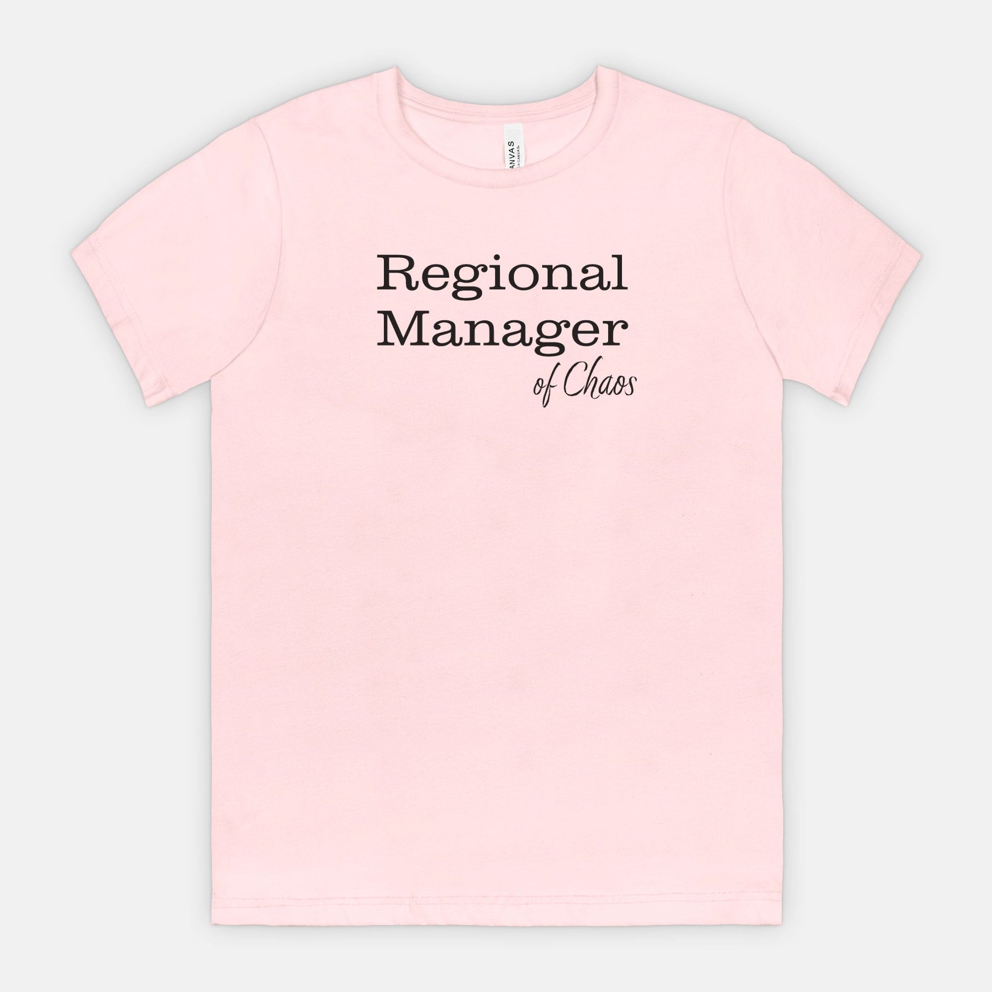 Regional Manager of Chaos Tee - Black Text